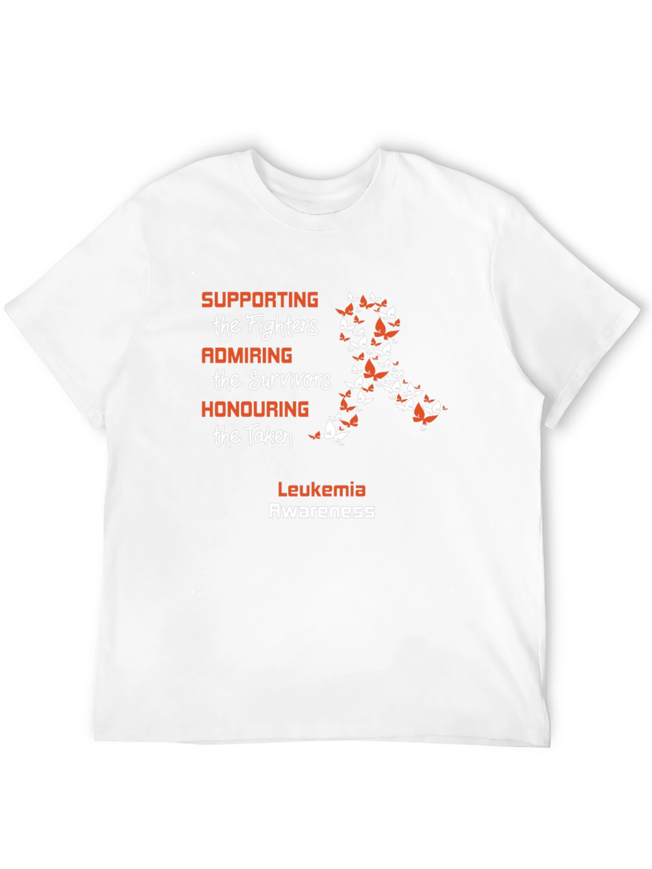 Leukemia Awareness Butterfly Ribbon Graphic Tee