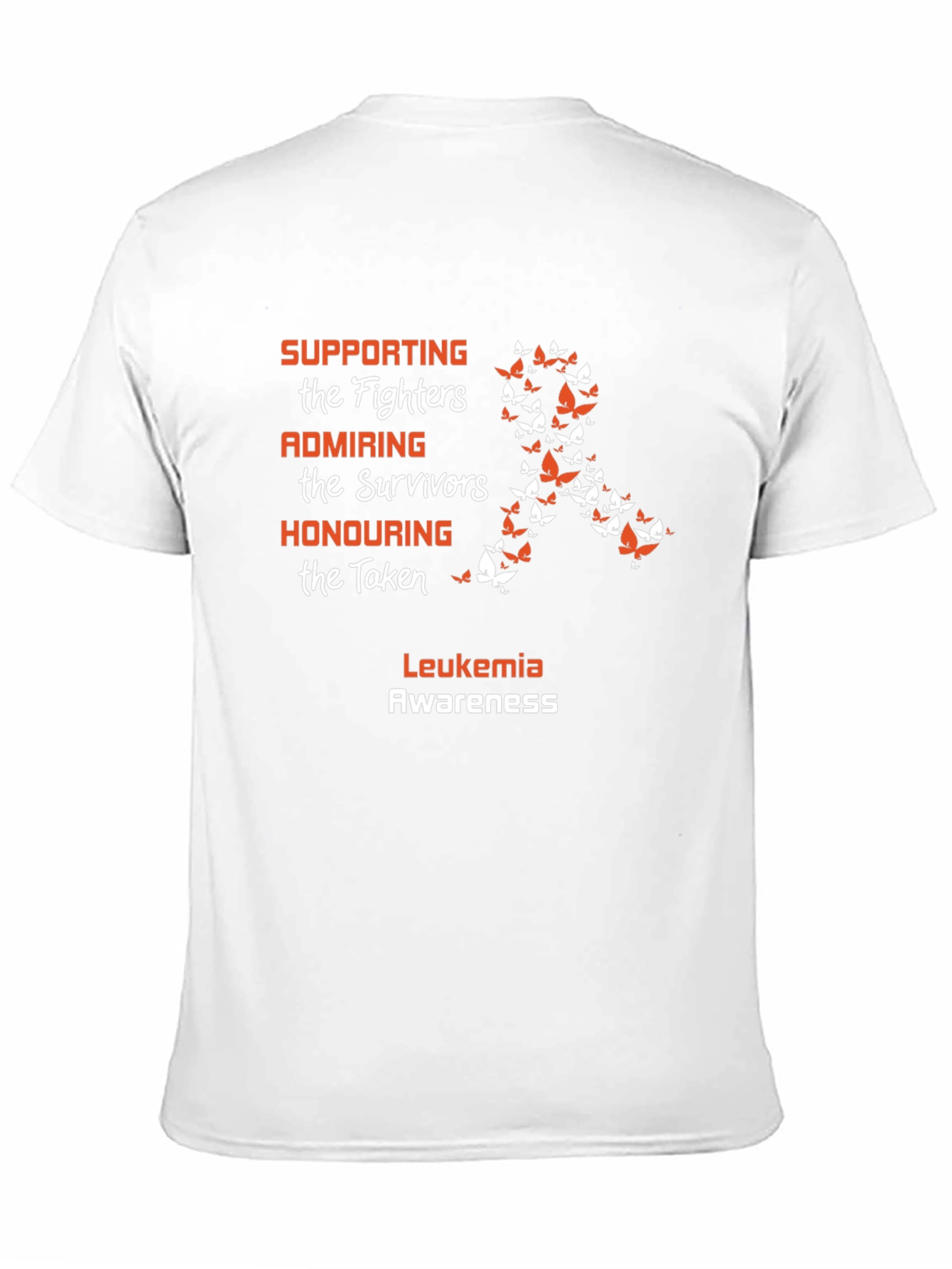 Leukemia Awareness Butterfly Ribbon Graphic Tee