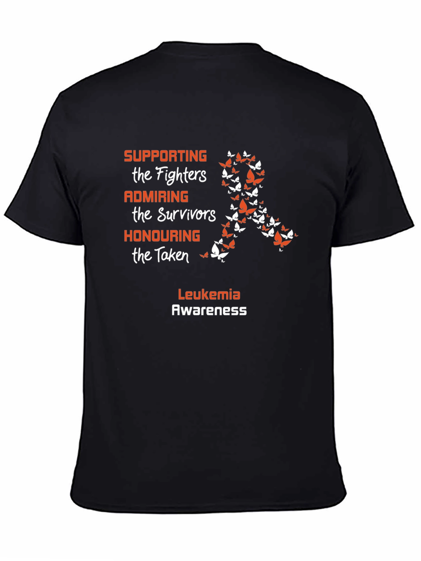 Leukemia Awareness Butterfly Ribbon Graphic Tee