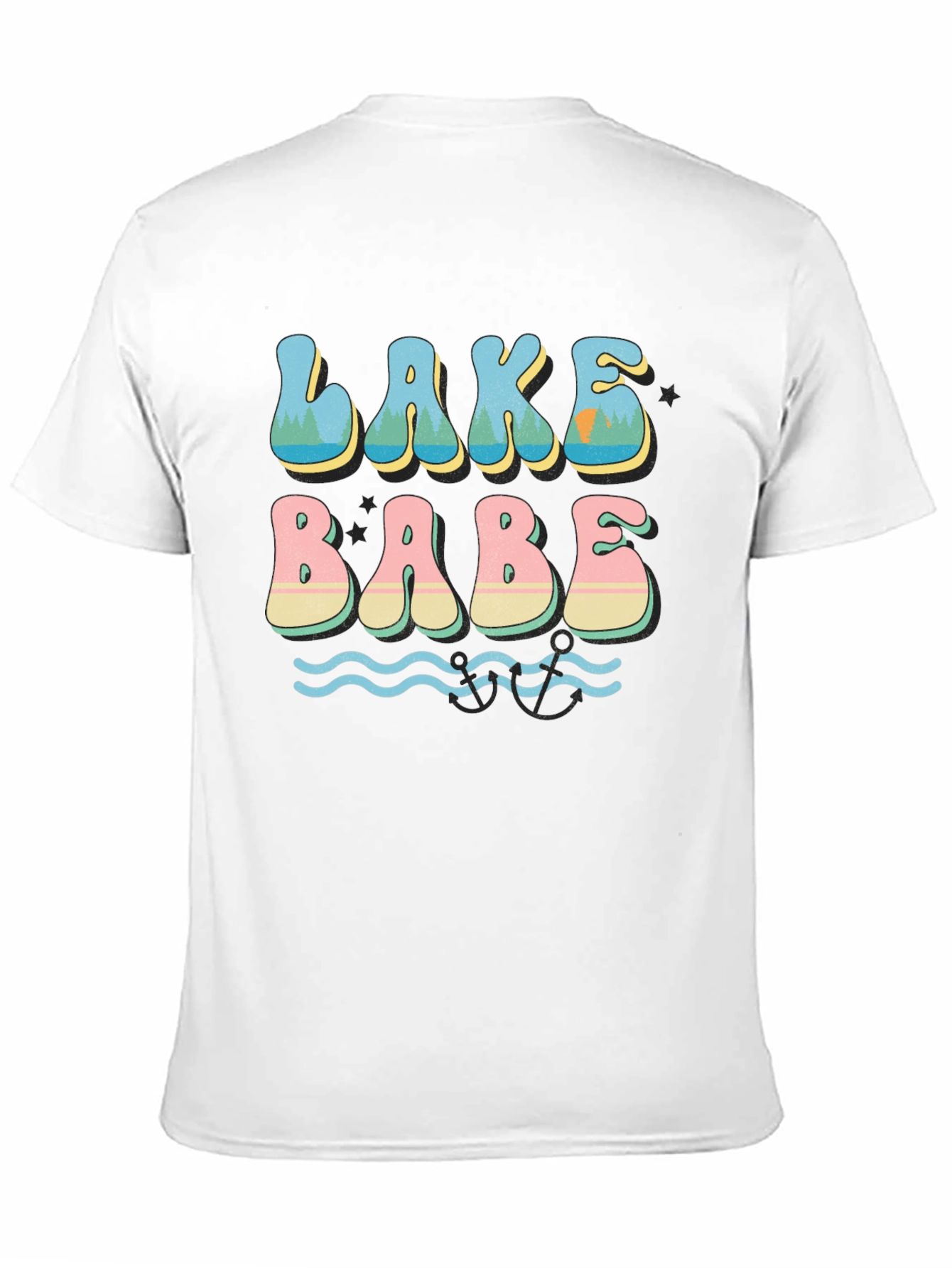 Lake Babe Graphic T-Shirt - Black Cotton Tee