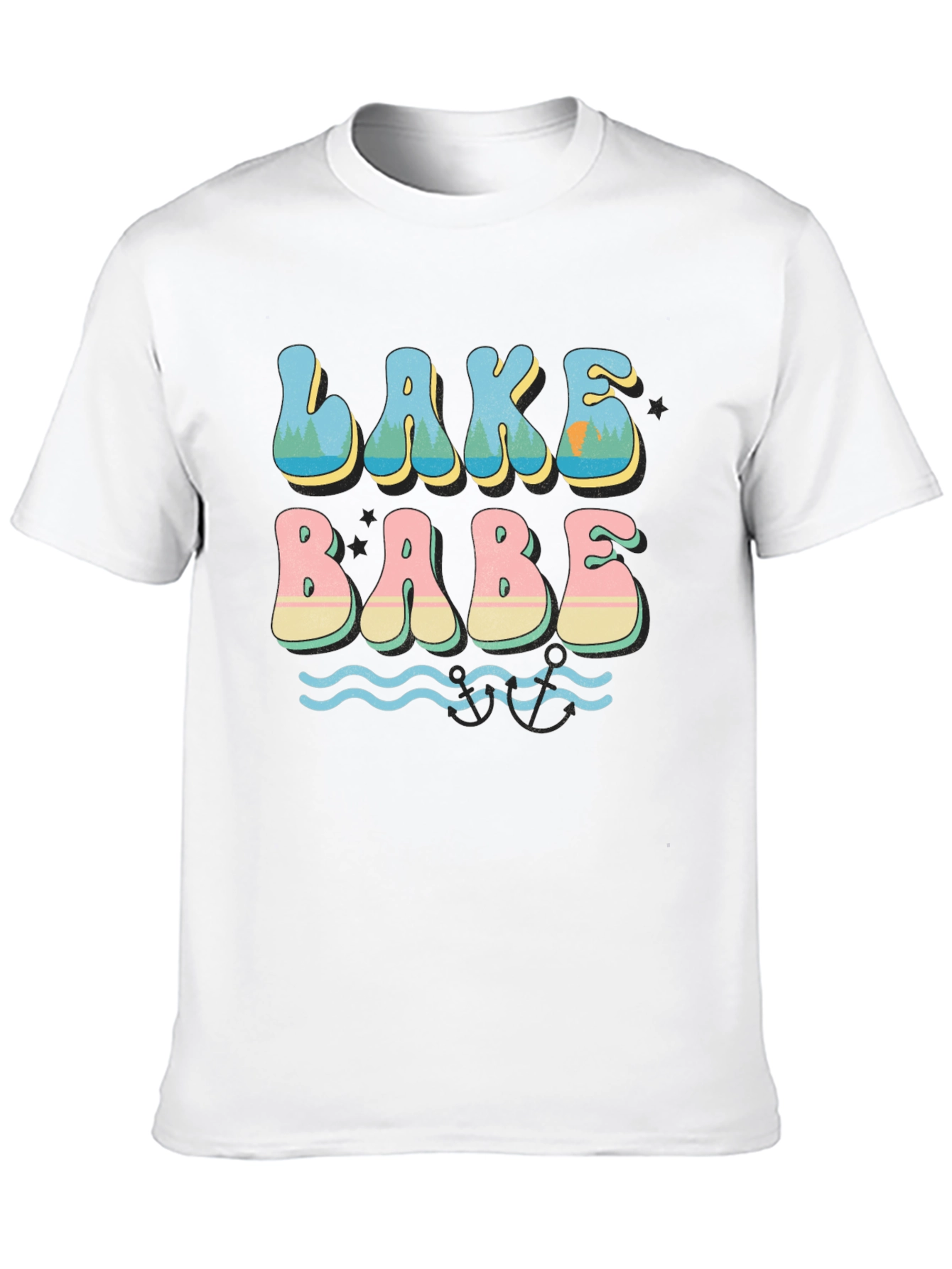 Lake Babe Graphic T-Shirt - Black Cotton Tee