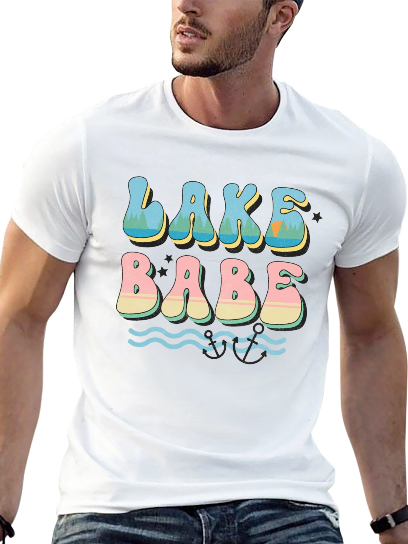 Lake Babe Graphic T-Shirt - Black Cotton Tee