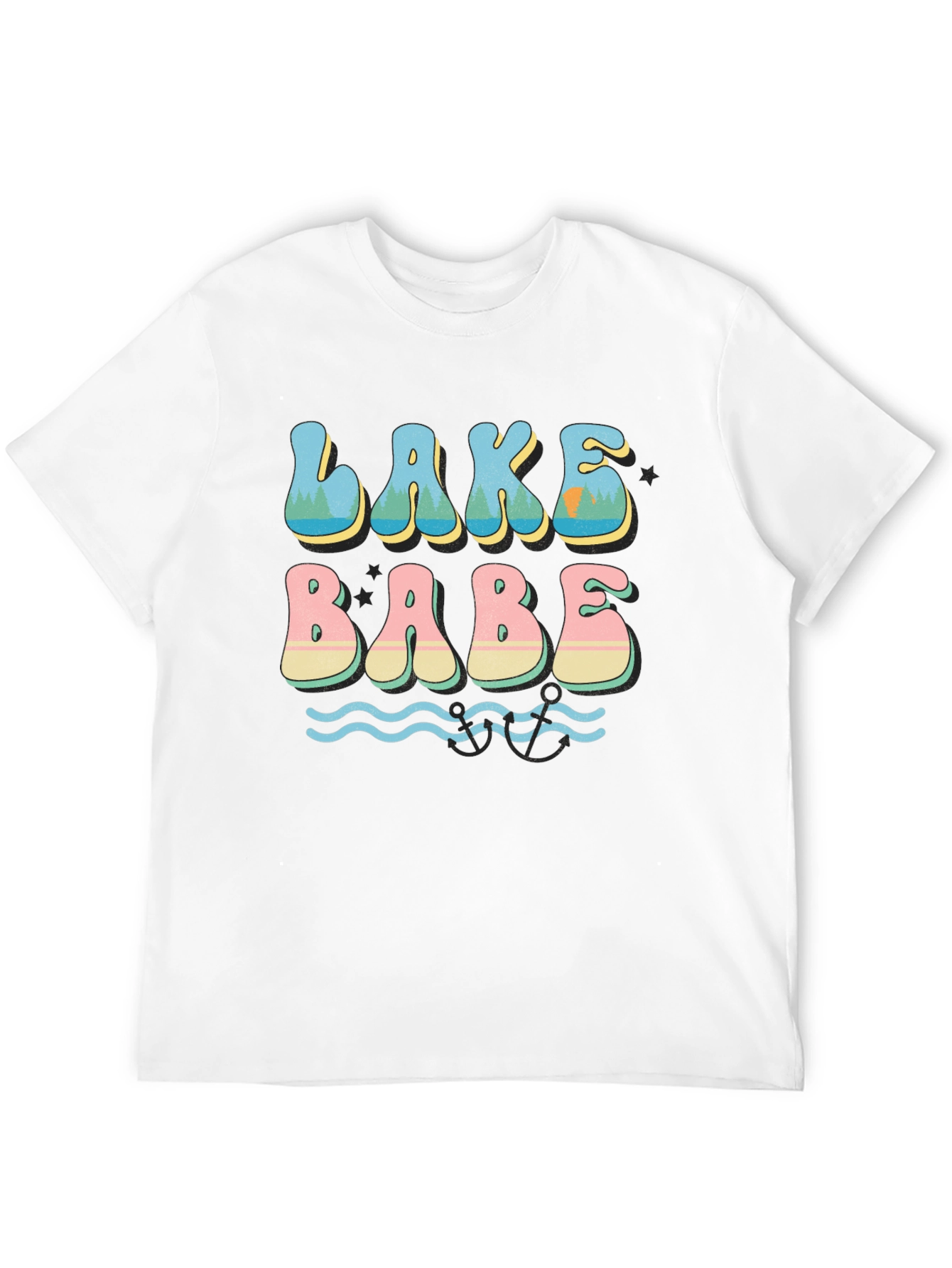 Lake Babe Graphic T-Shirt - Black Cotton Tee