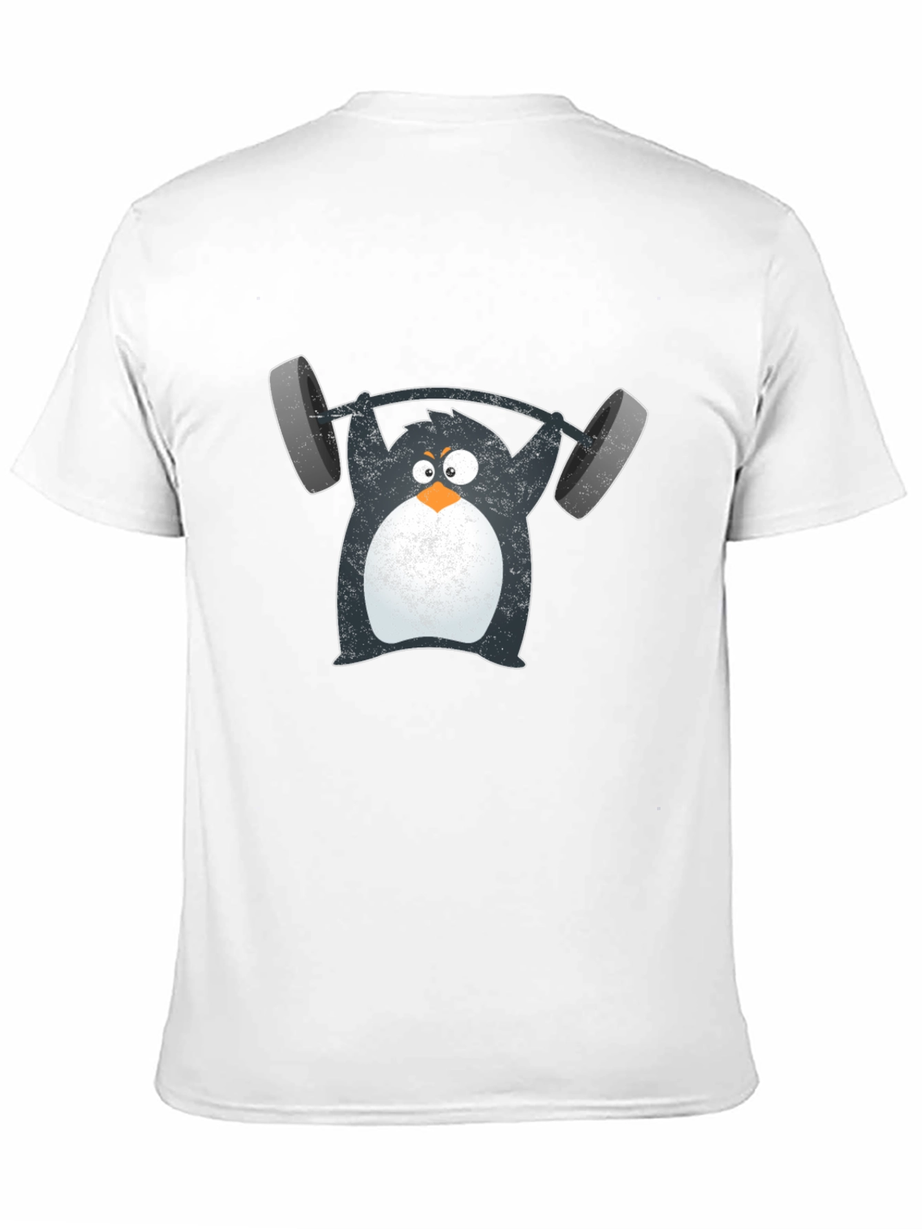Penguin Weightlifting Graphic Tee - Black