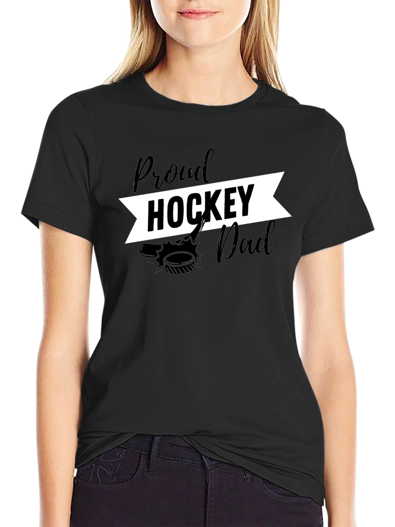 Proud Hockey Dad Graphic T-Shirt