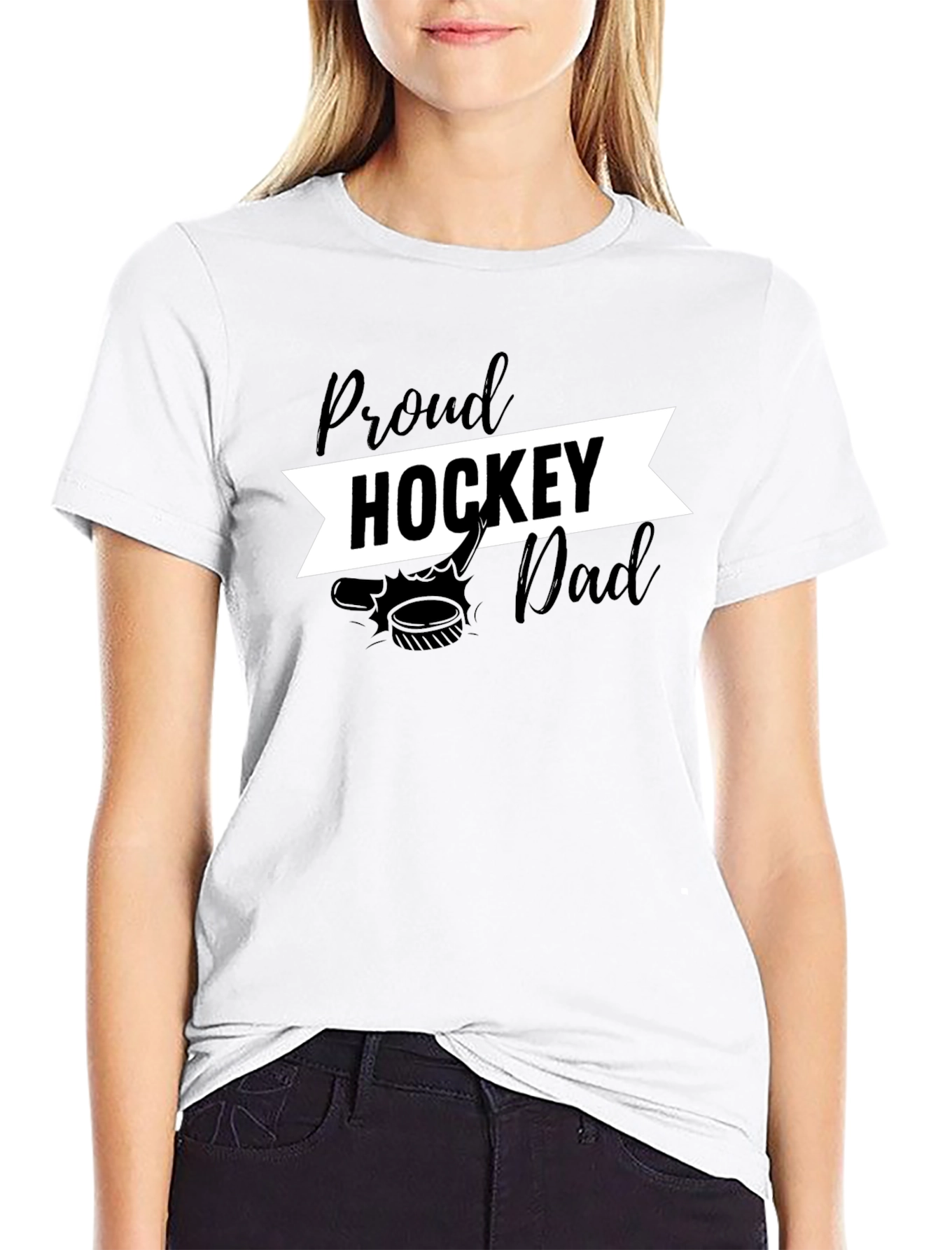 Proud Hockey Dad Graphic T-Shirt