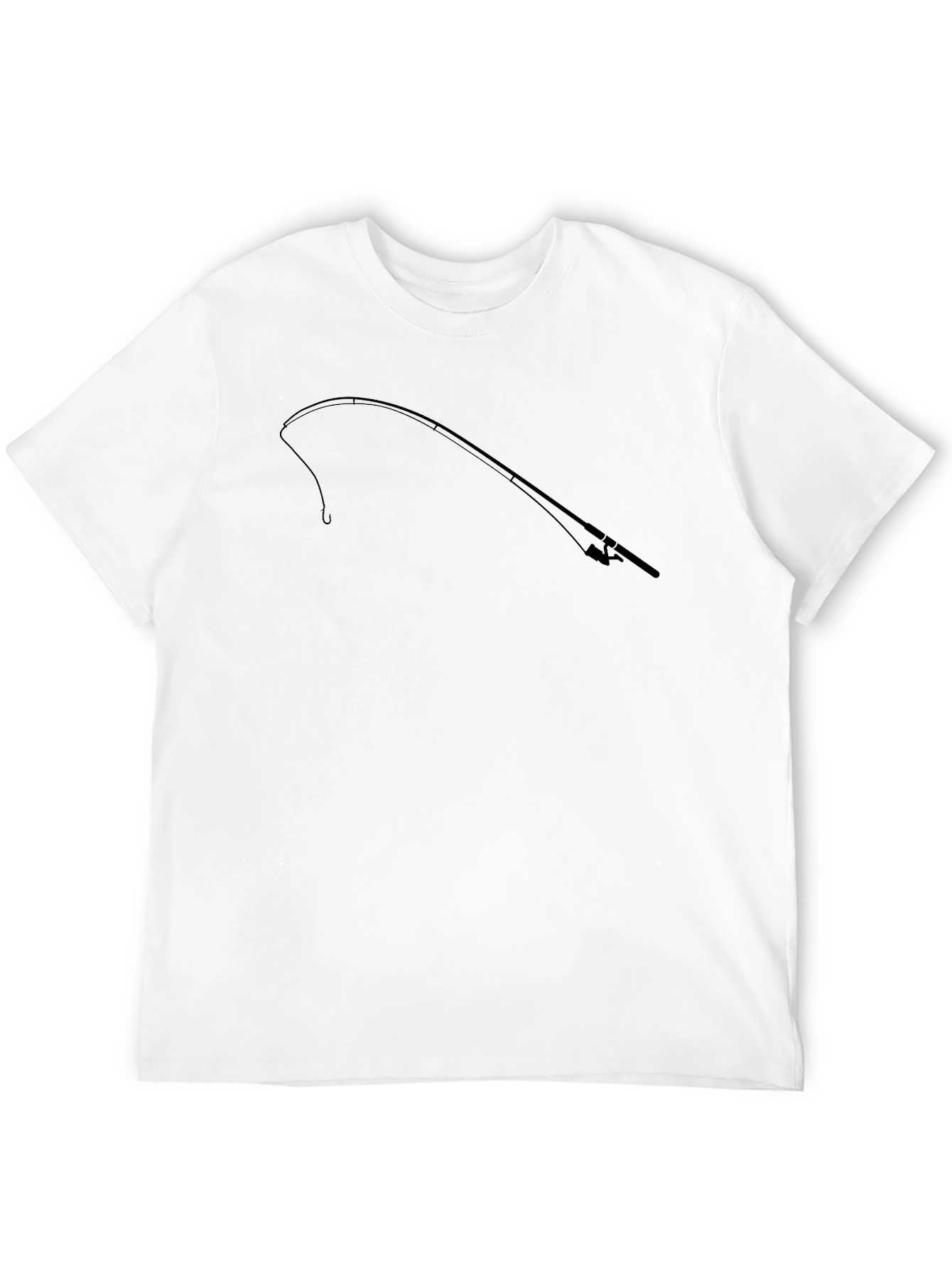 Fishing Rod Graphic Tee - Black