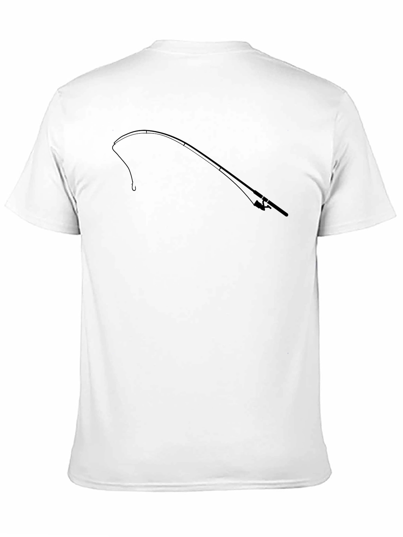 Fishing Rod Graphic Tee - Black