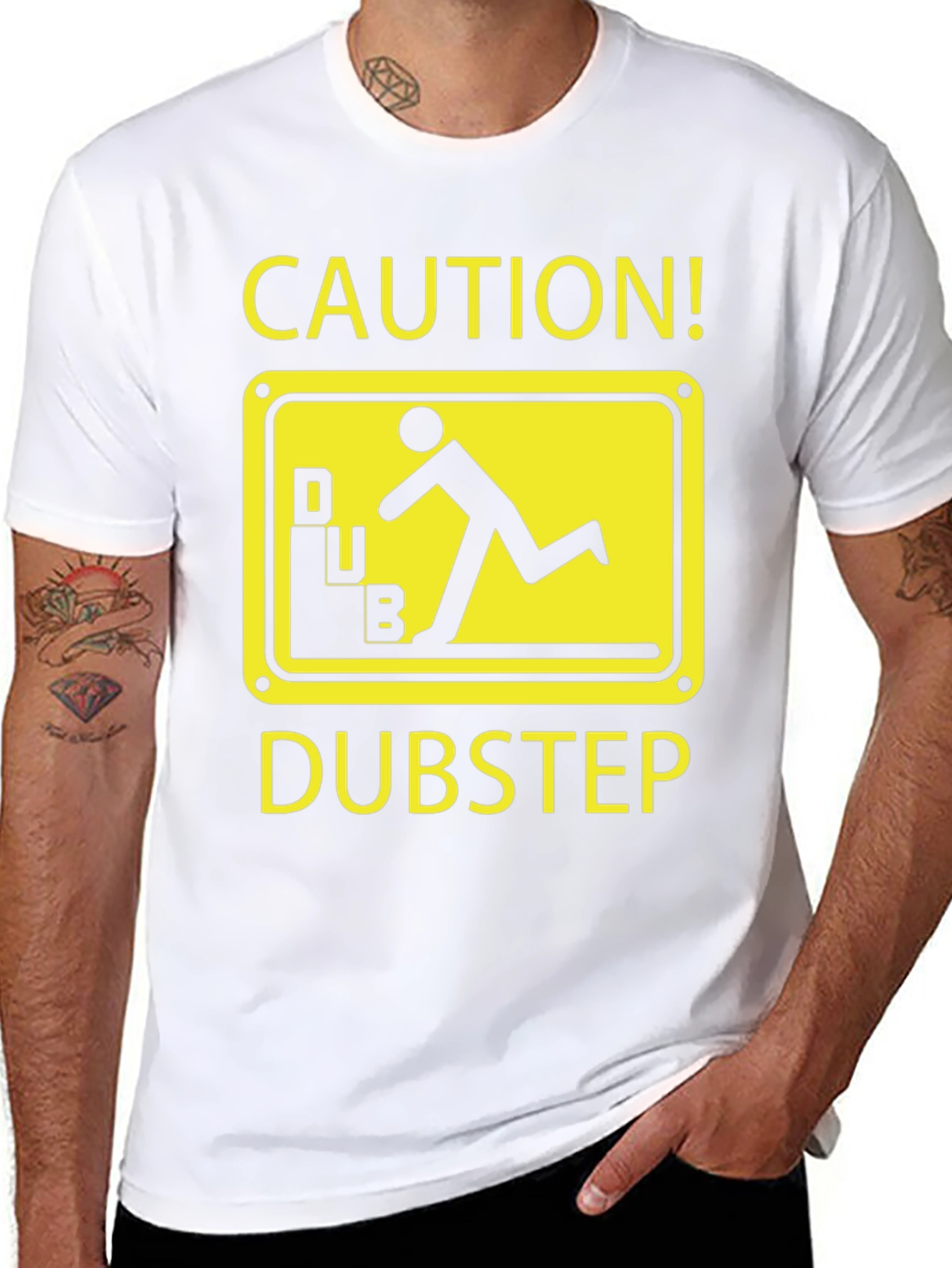 Caution Dubstep T-Shirt - Funny Music Lover Tee