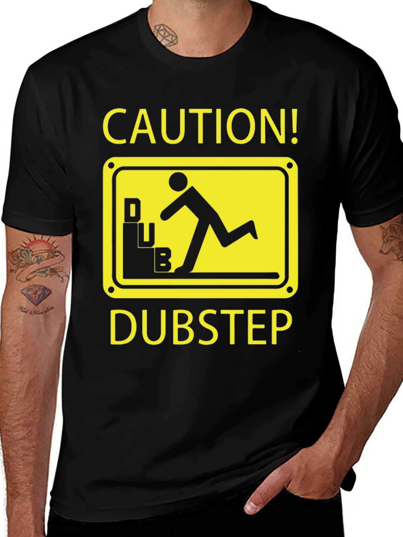 Caution Dubstep T-Shirt - Funny Music Lover Tee