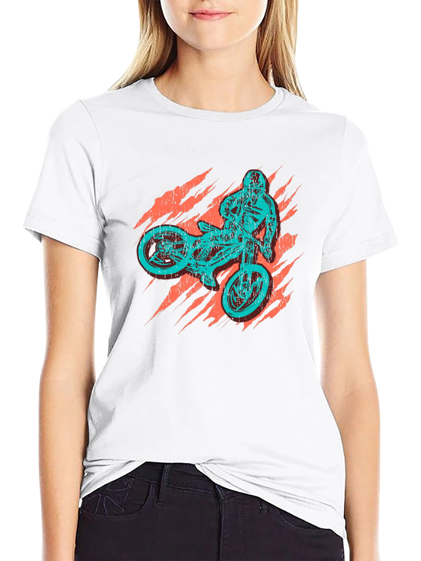Mens Graphic T-Shirt - Mountain Biker Print