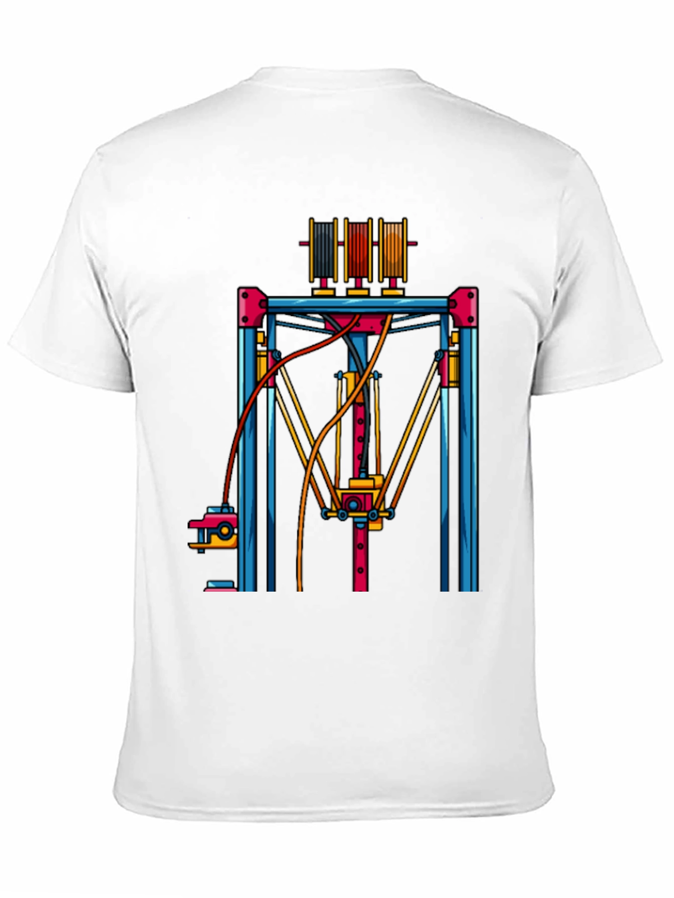3D Printer Graphic T-Shirt - Black Tee