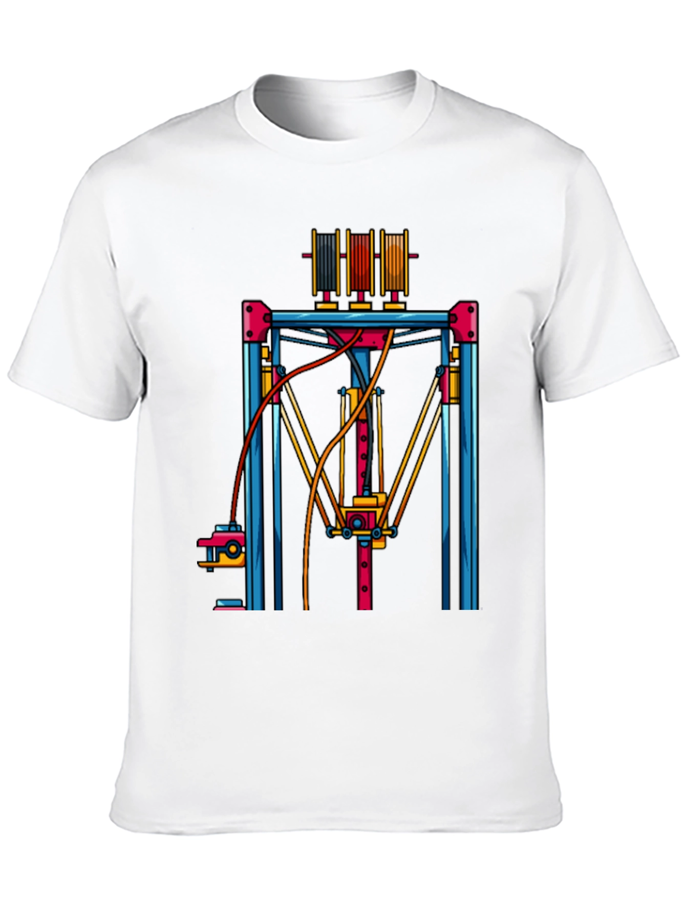3D Printer Graphic T-Shirt - Black Tee
