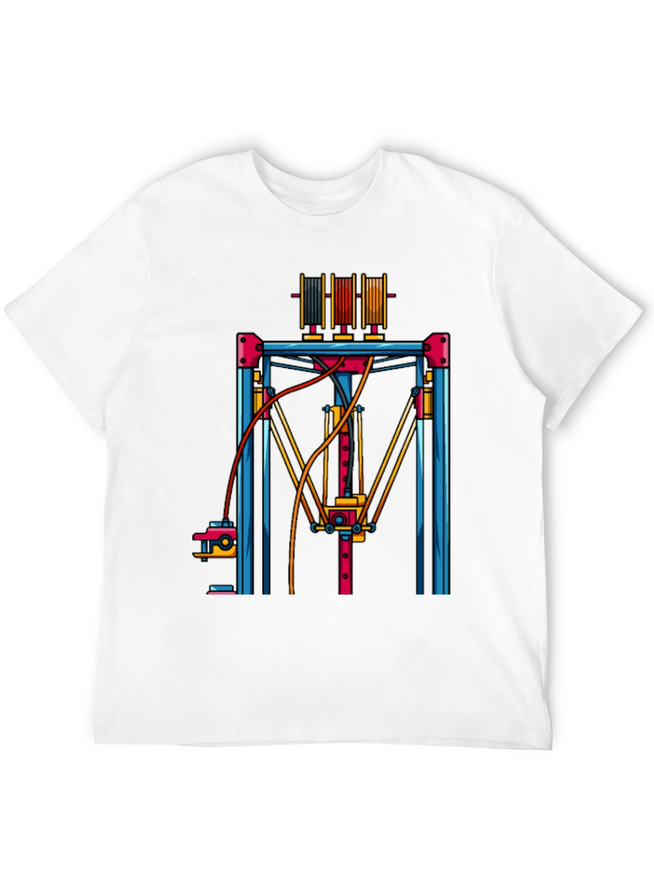 3D Printer Graphic T-Shirt - Black Tee