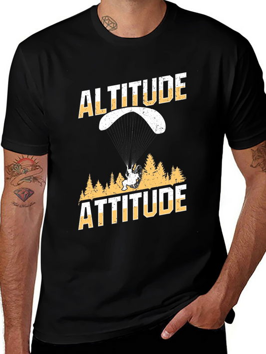 Altitude Attitude Black Graphic T-Shirt