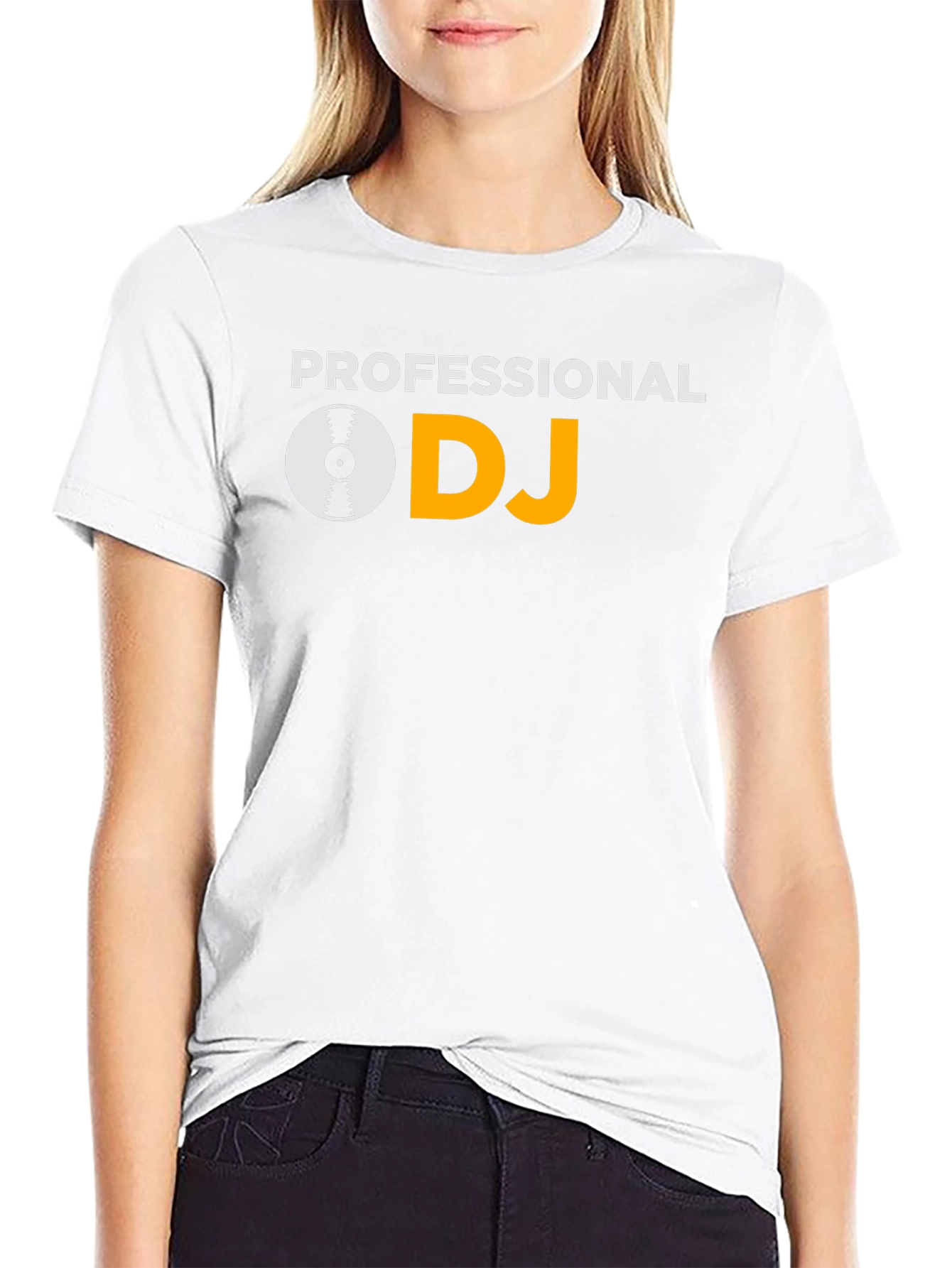 Professional DJ Graphic Tee - Black Cotton