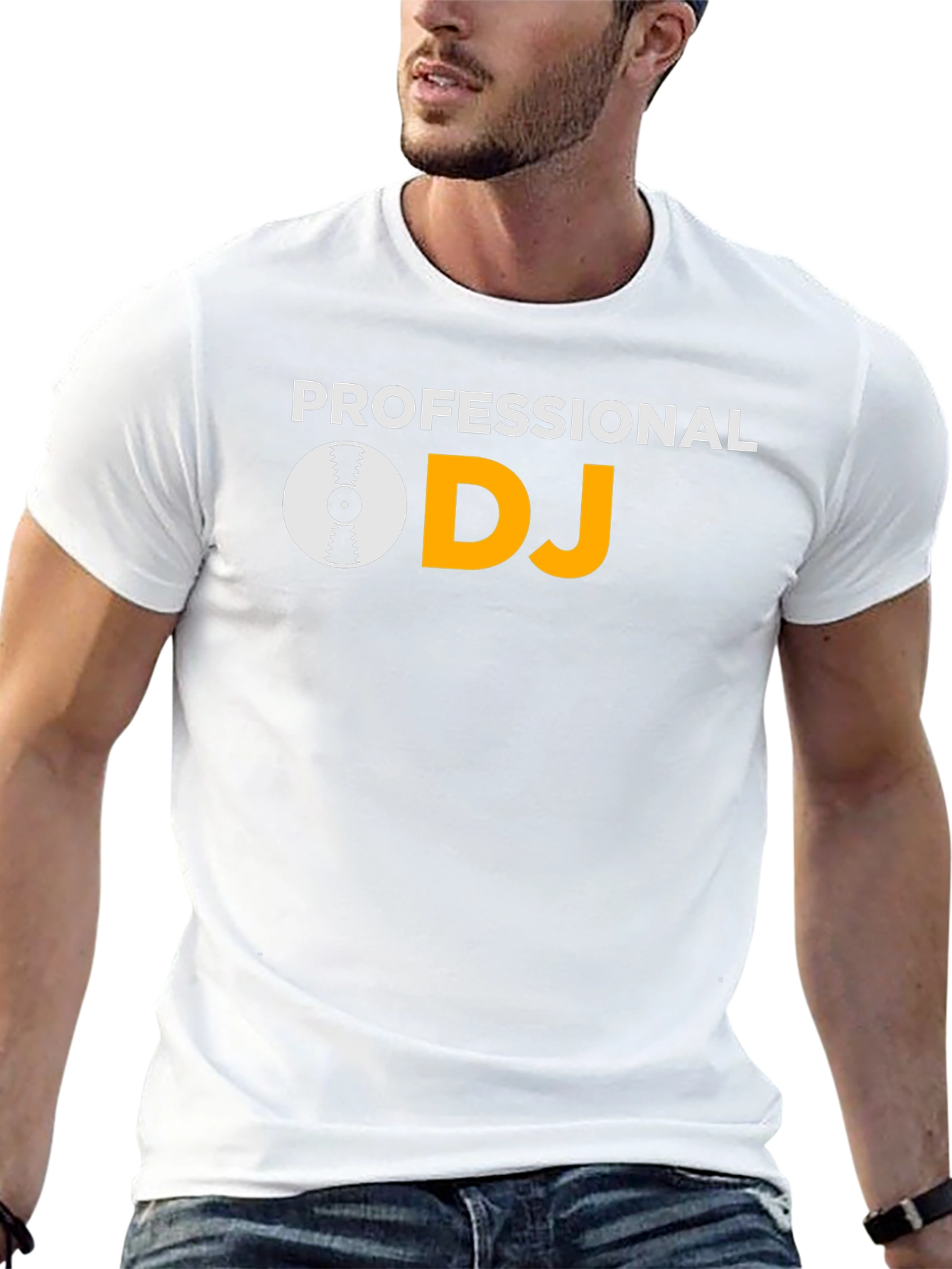 Professional DJ Graphic Tee - Black Cotton