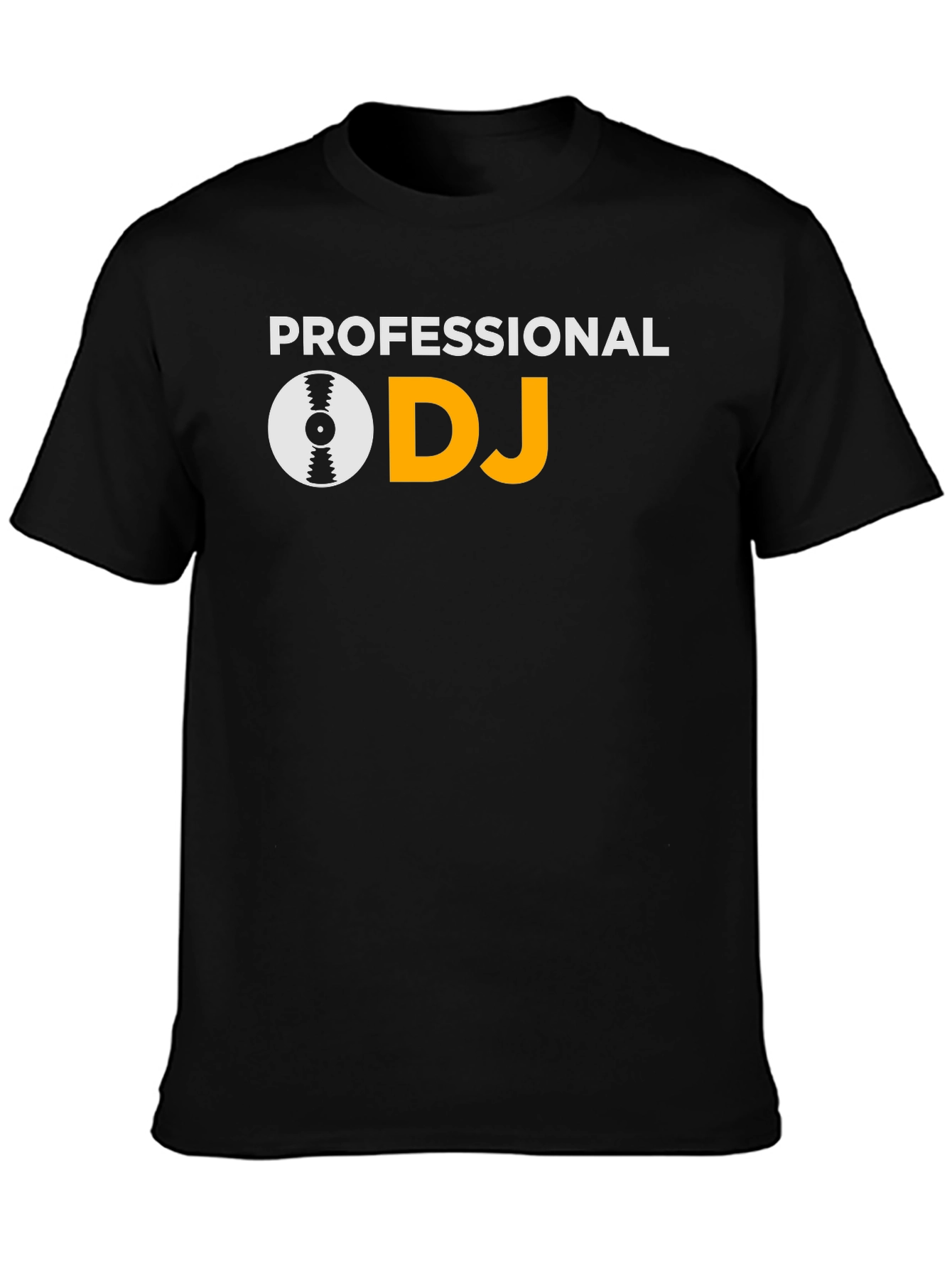 Professional DJ Graphic Tee - Black Cotton