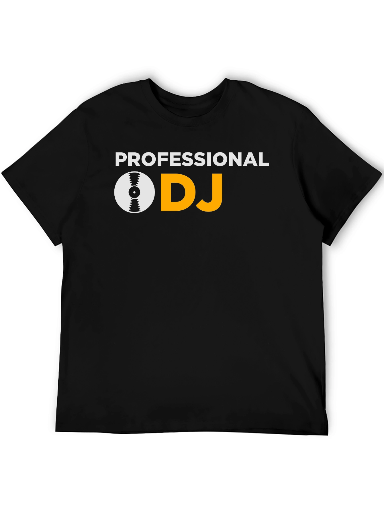 Professional DJ Graphic Tee - Black Cotton