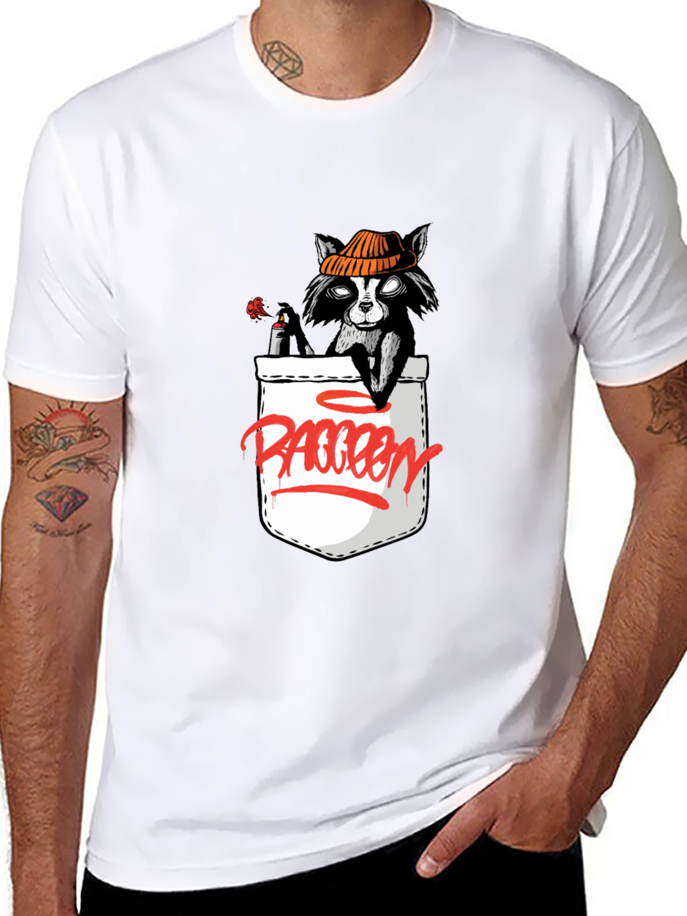 Raccoon in Pocket Graphic Tee