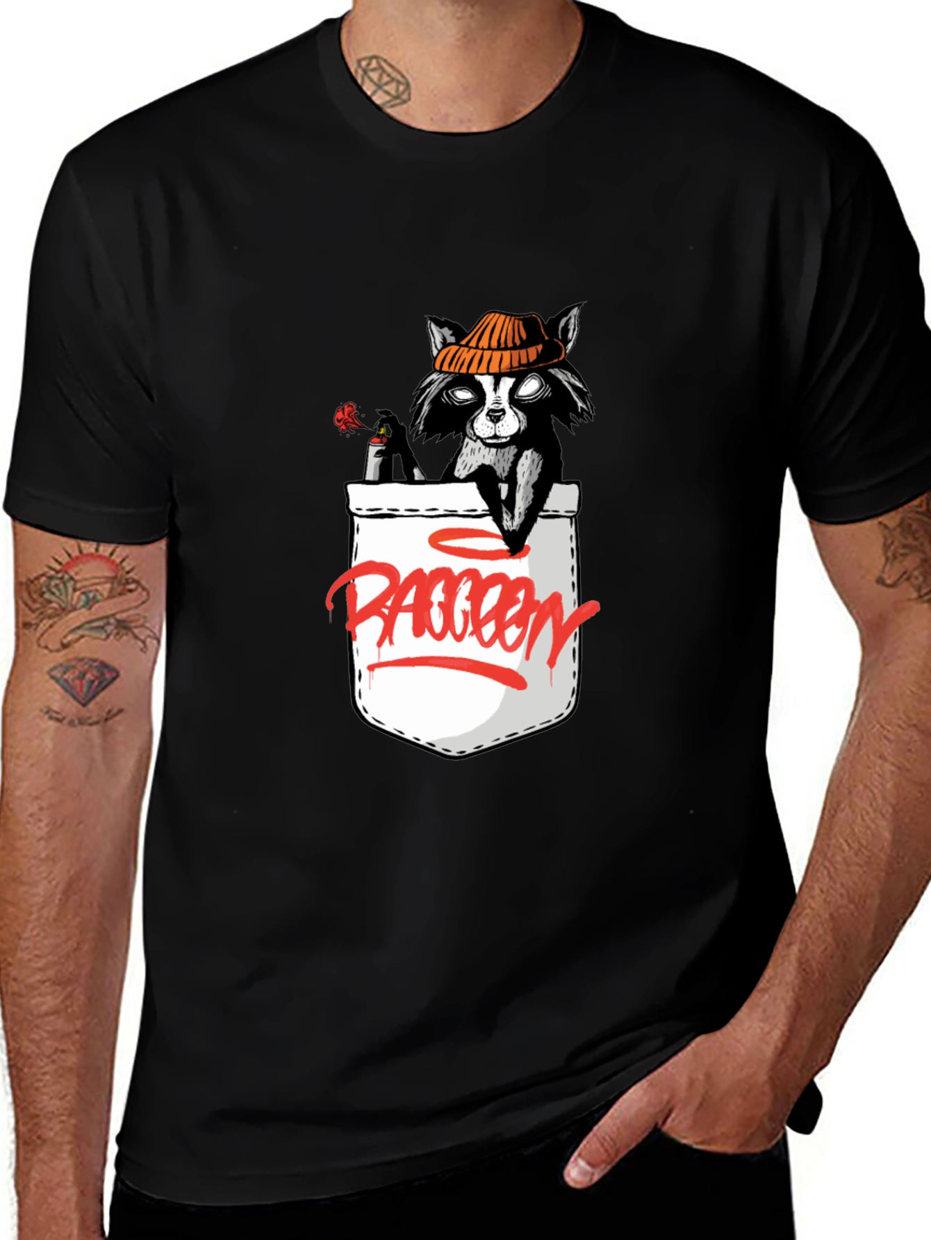 Raccoon in Pocket Graphic Tee