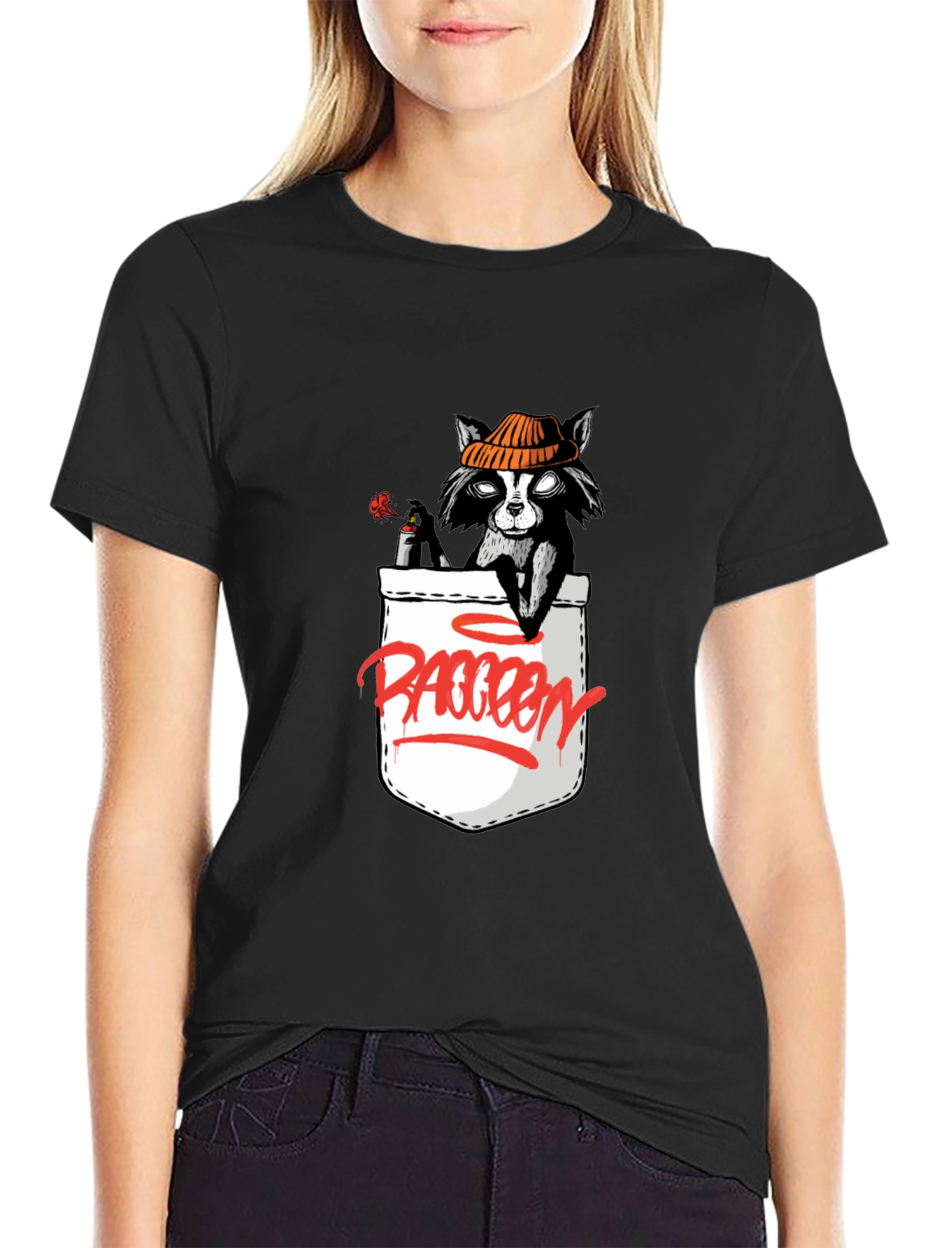 Raccoon in Pocket Graphic Tee