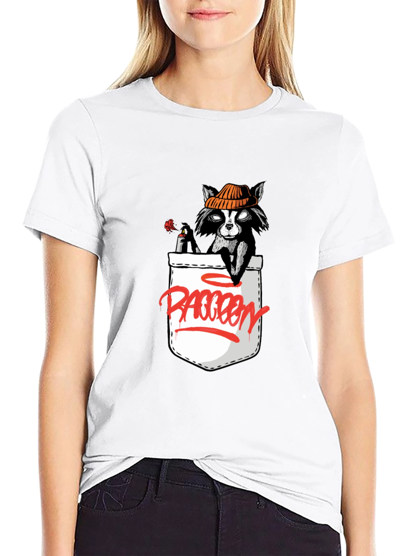 Raccoon in Pocket Graphic Tee