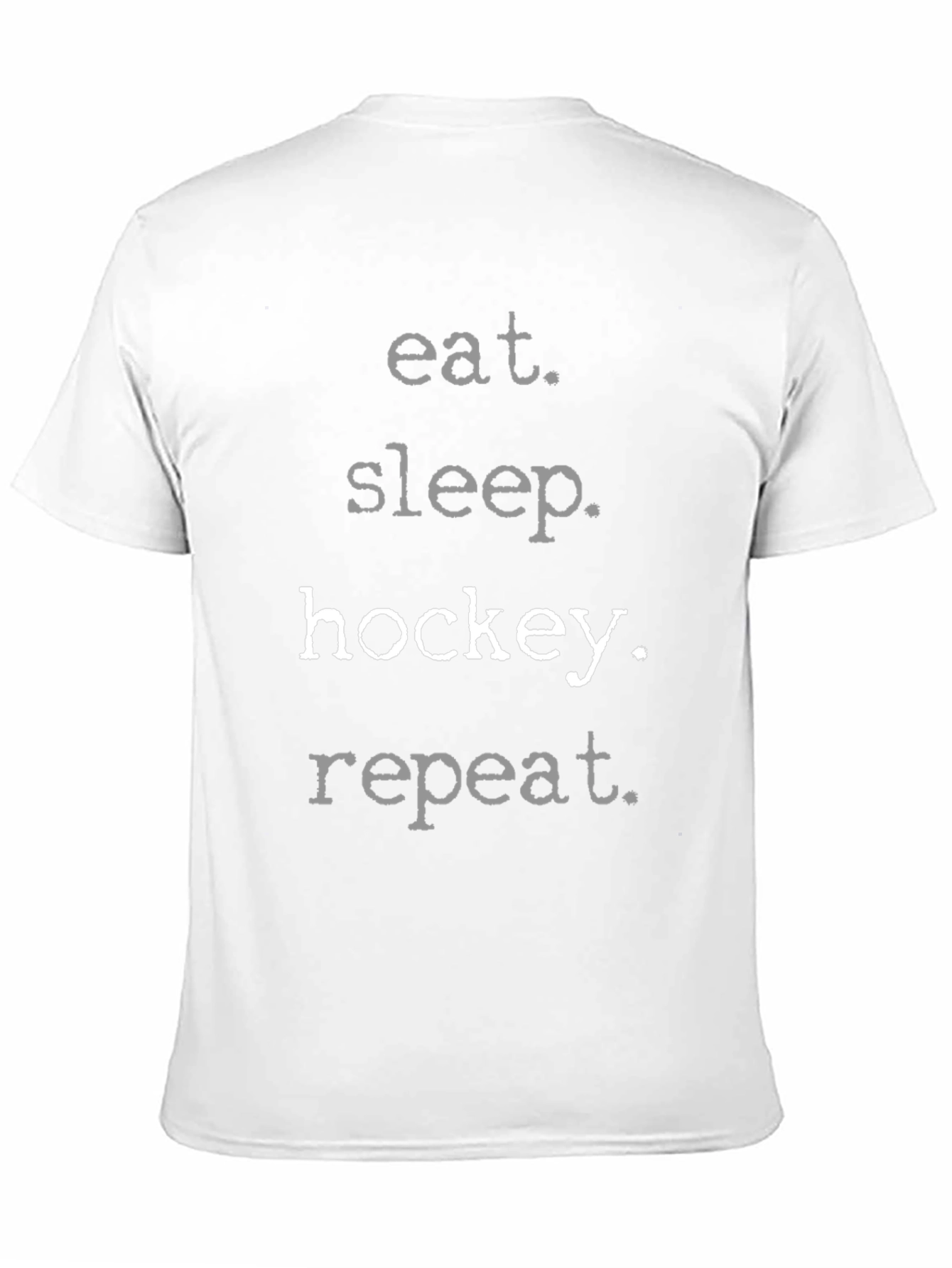 Eat Sleep Hockey Repeat Black T-Shirt