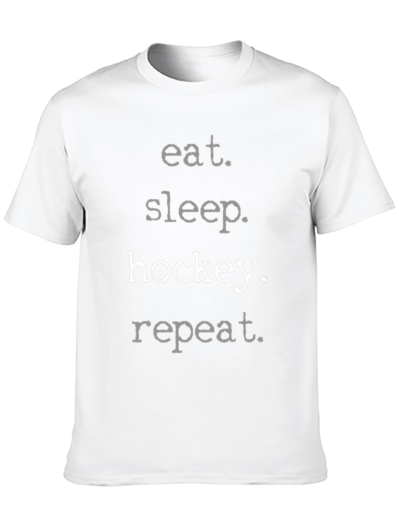 Eat Sleep Hockey Repeat Black T-Shirt