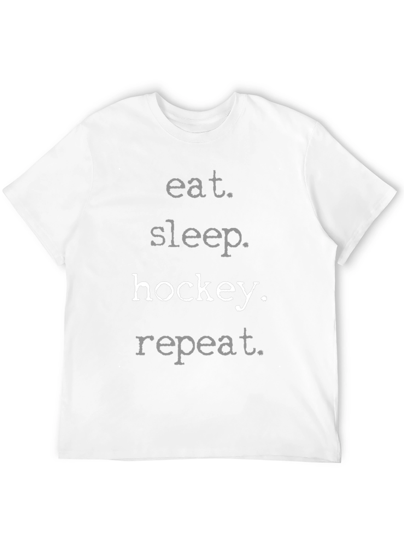 Eat Sleep Hockey Repeat Black T-Shirt