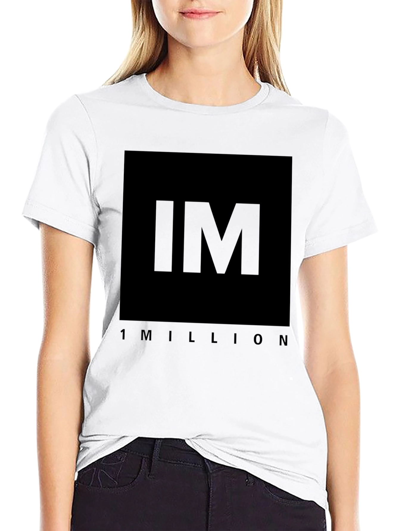 IM 1 Million Black T-Shirt - Stylish Graphic Tee