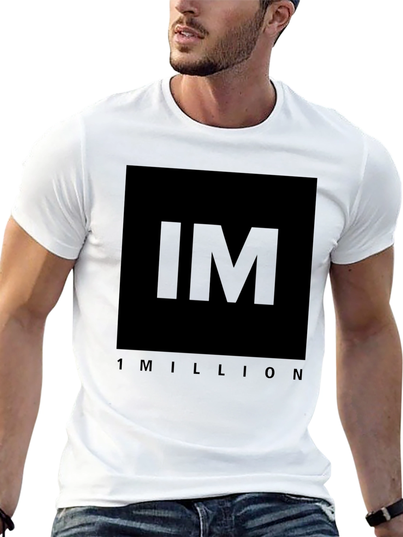 IM 1 Million Black T-Shirt - Stylish Graphic Tee