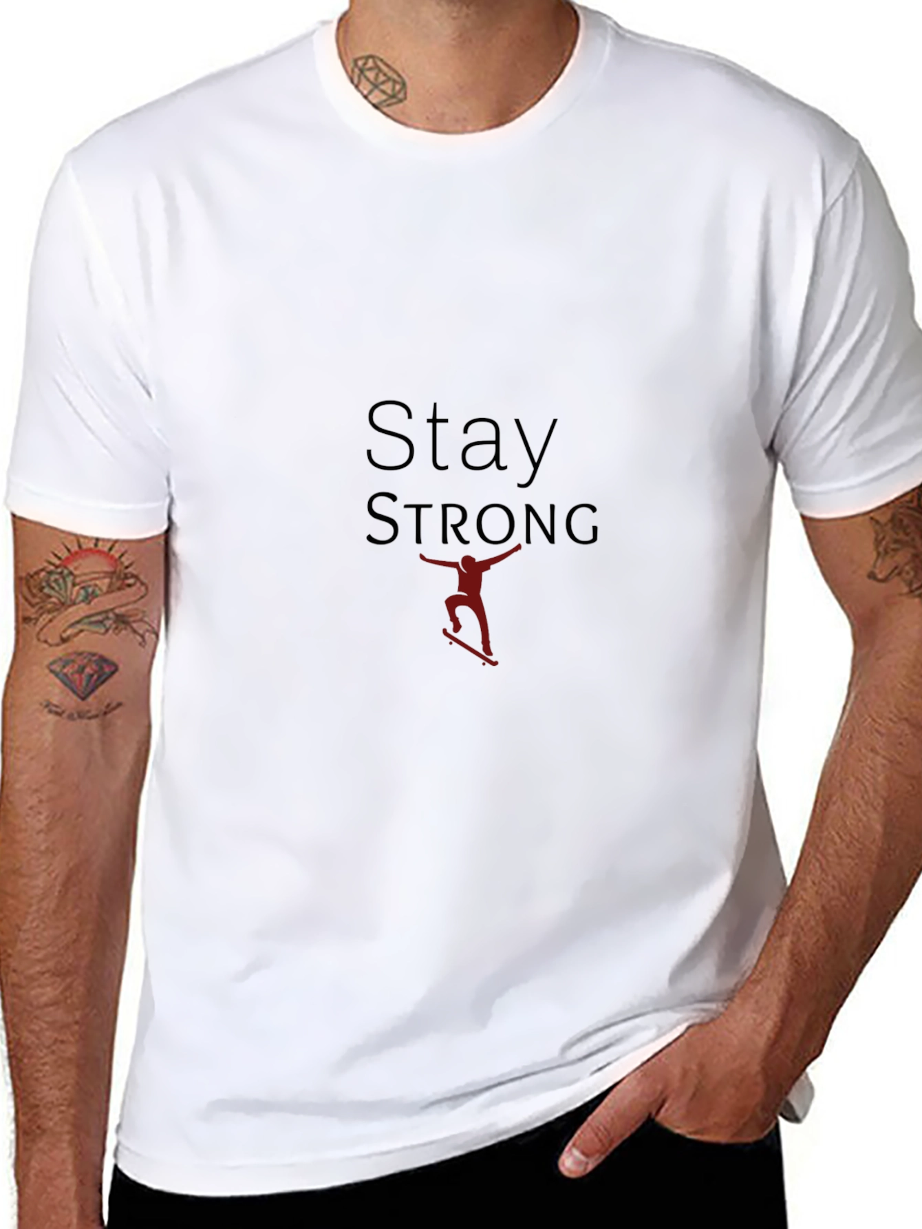 Stay Strong Graphic Tee - Black T-Shirt