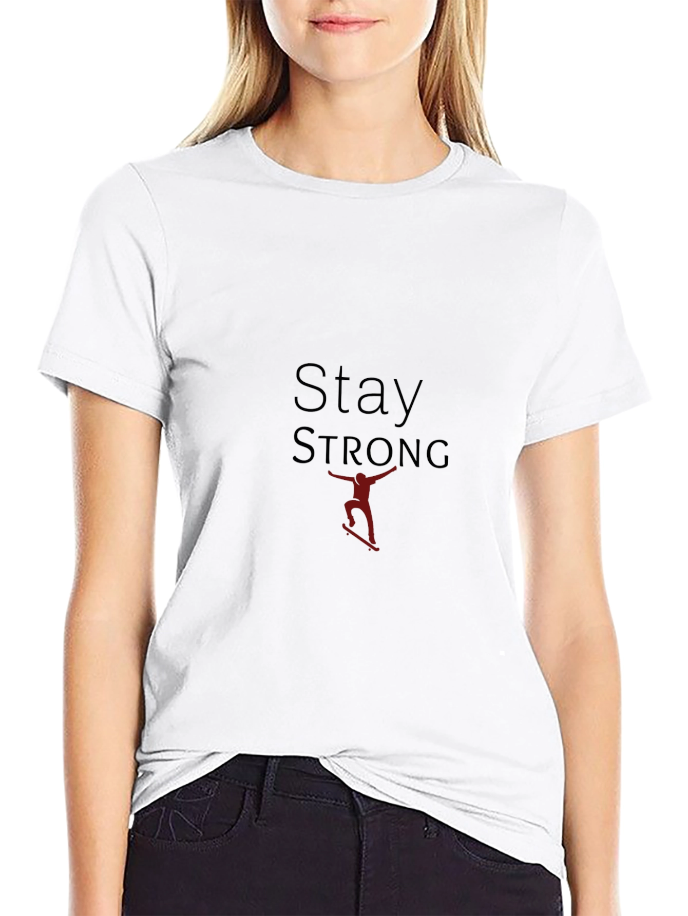 Stay Strong Graphic Tee - Black T-Shirt