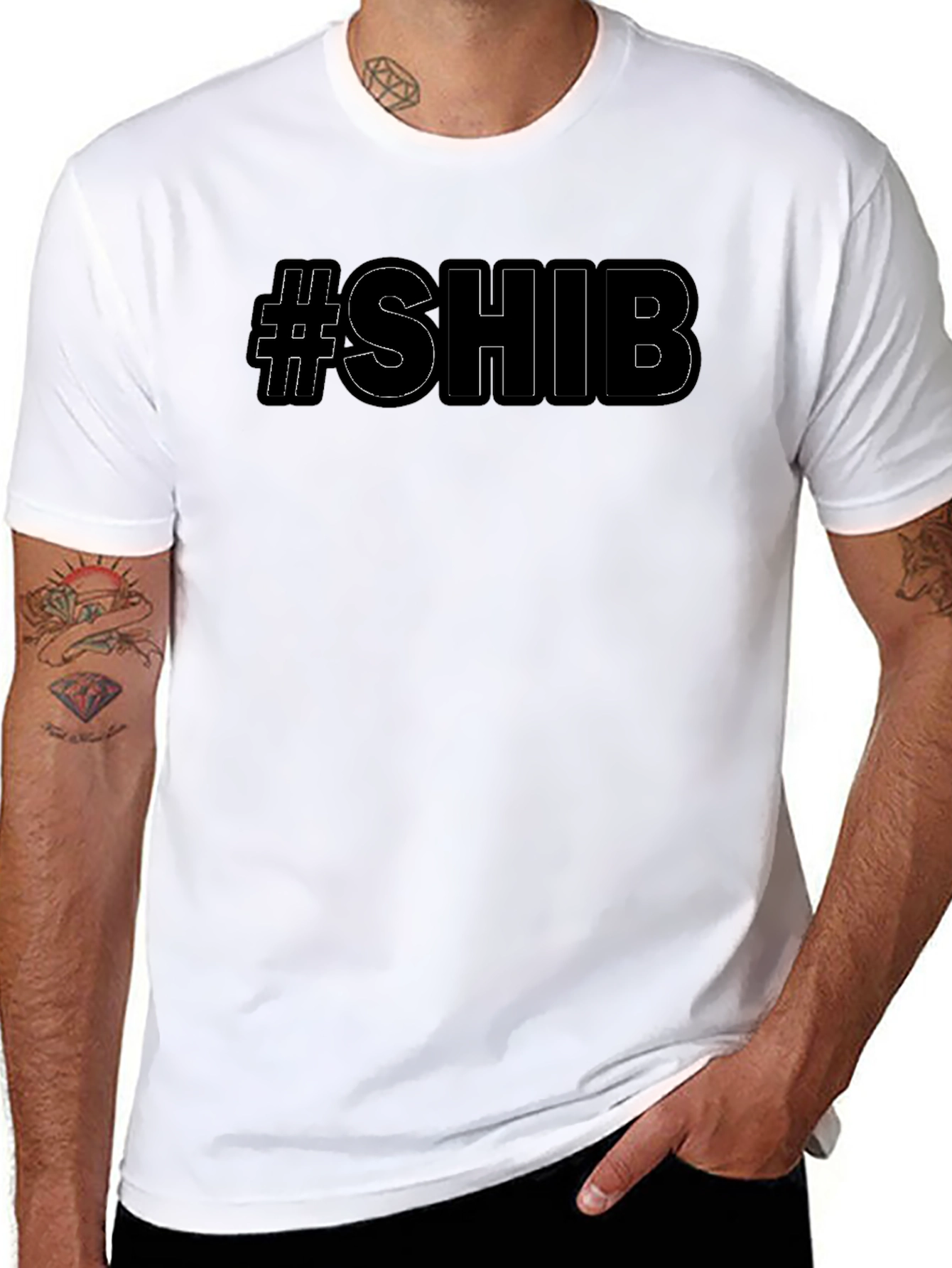SHIB Crypto T-Shirt - Black Graphic Tee