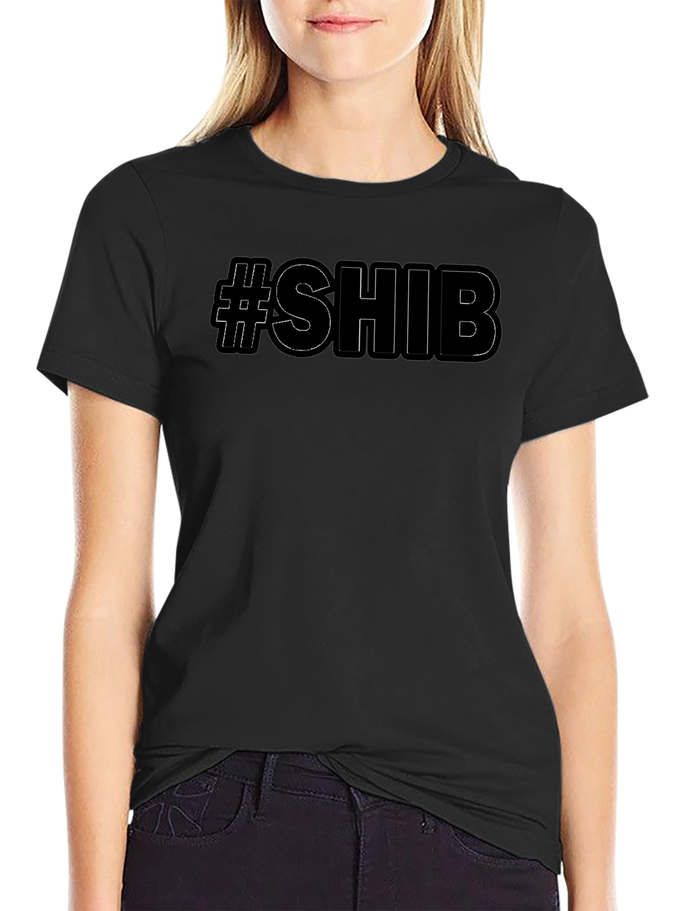 SHIB Crypto T-Shirt - Black Graphic Tee