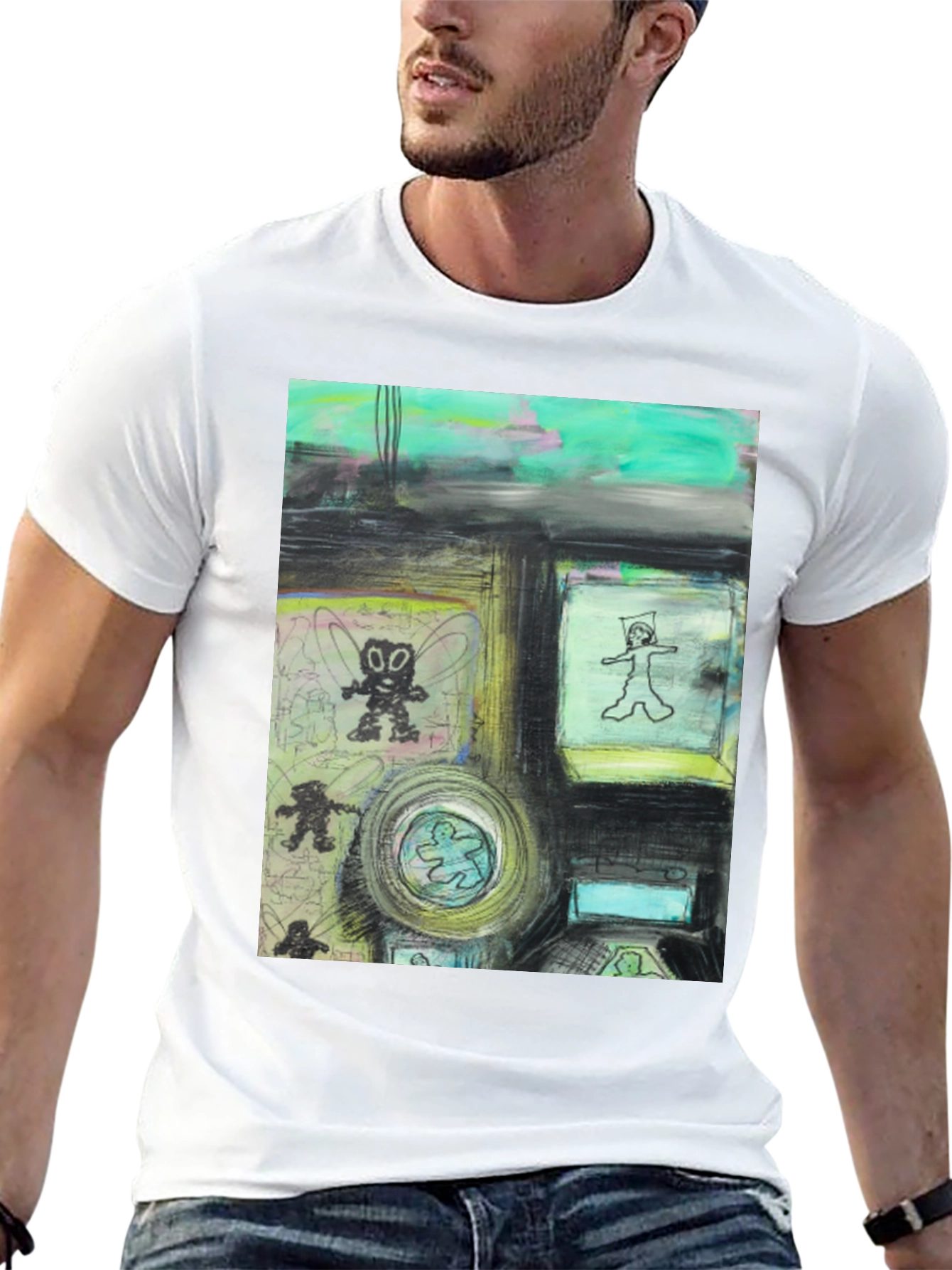 Artistic Graphic Print T-Shirt