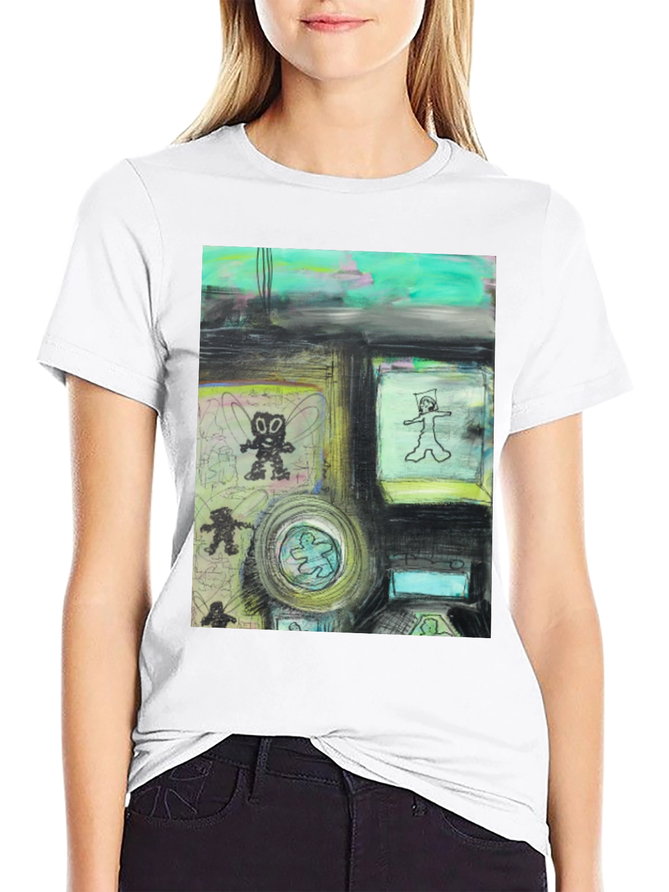Artistic Graphic Print T-Shirt