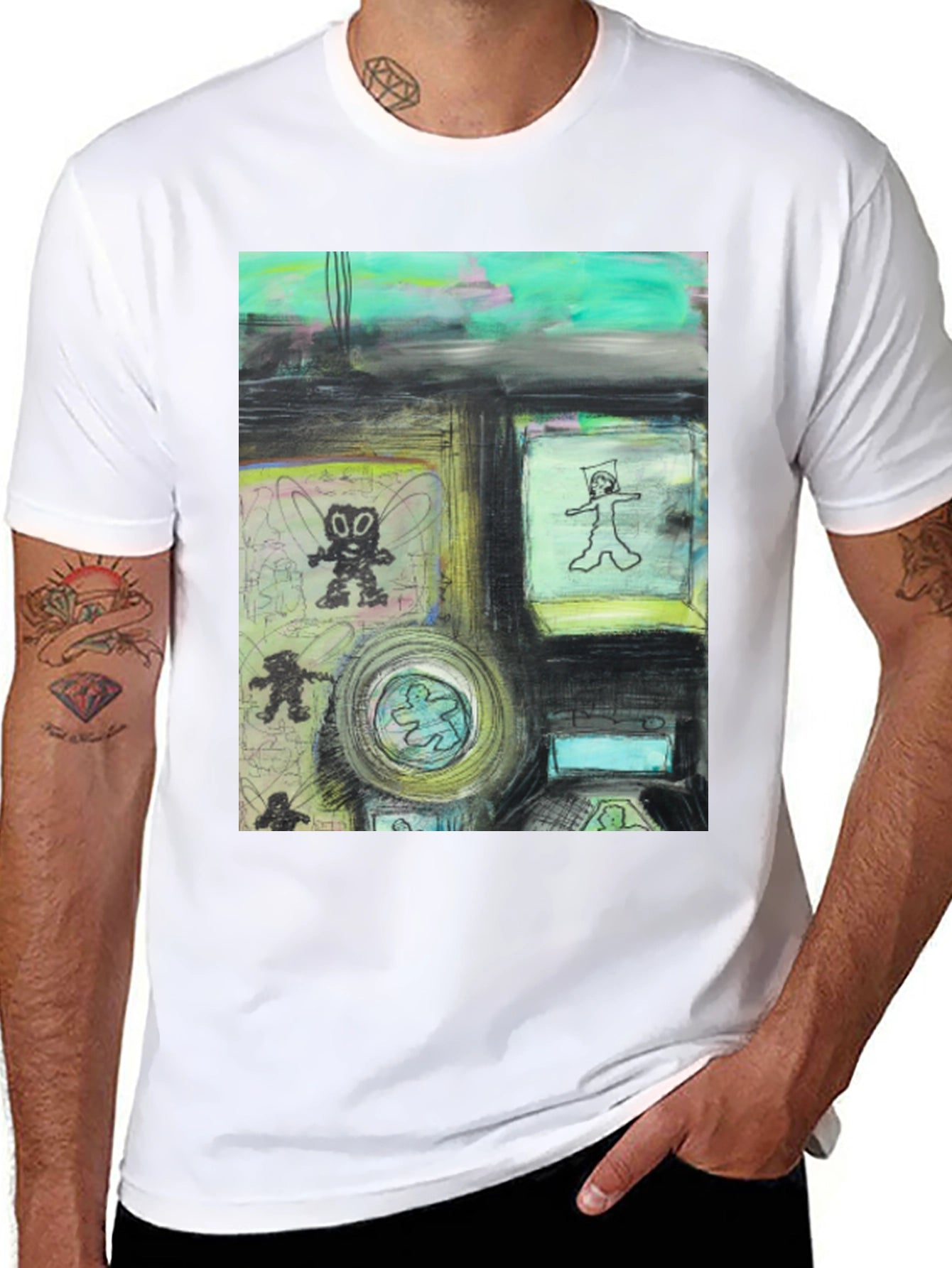 Artistic Graphic Print T-Shirt