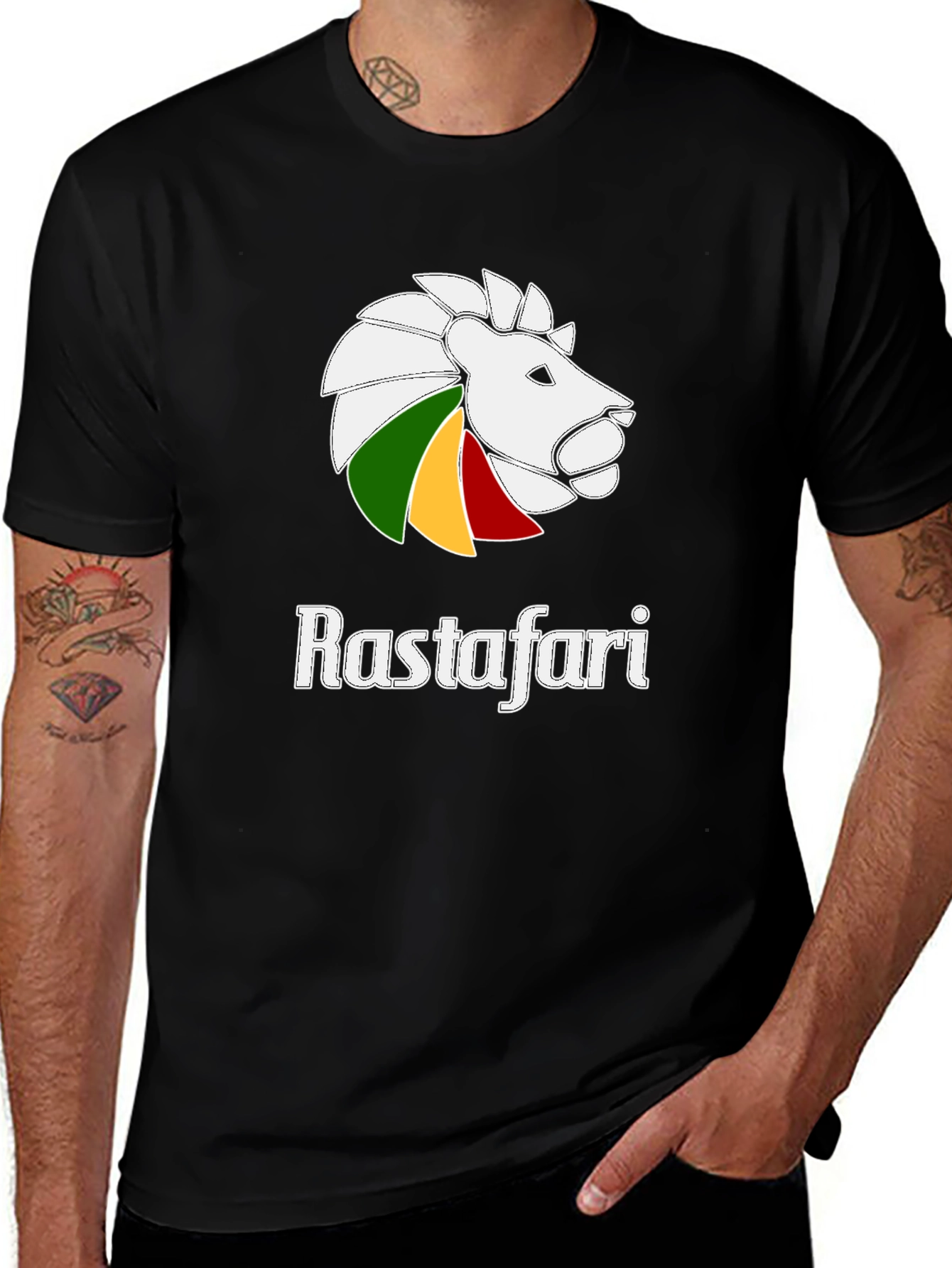 Rastafari Lion Head Graphic T-Shirt