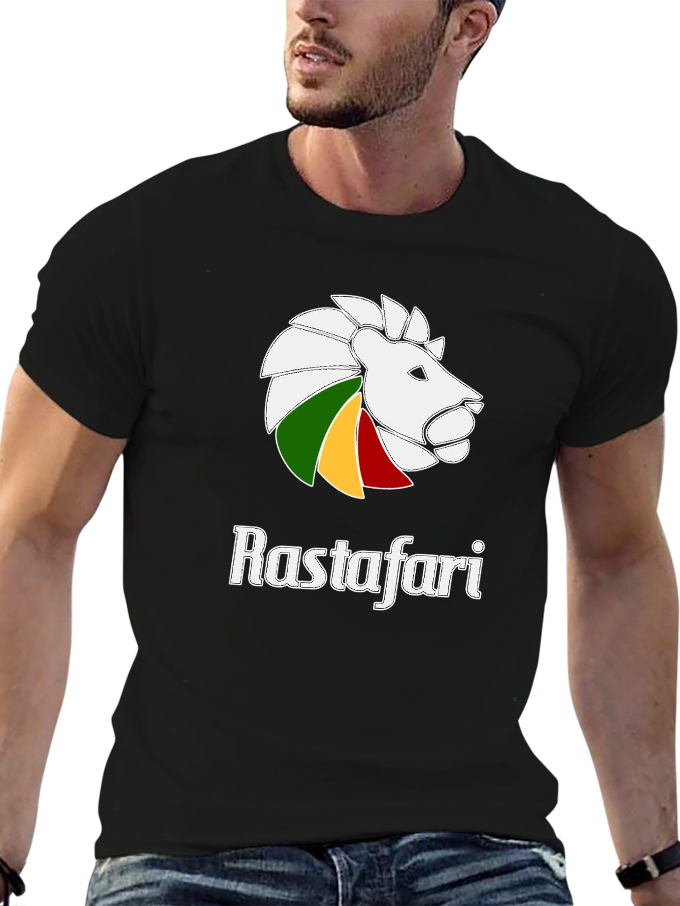 Rastafari Lion Head Graphic T-Shirt