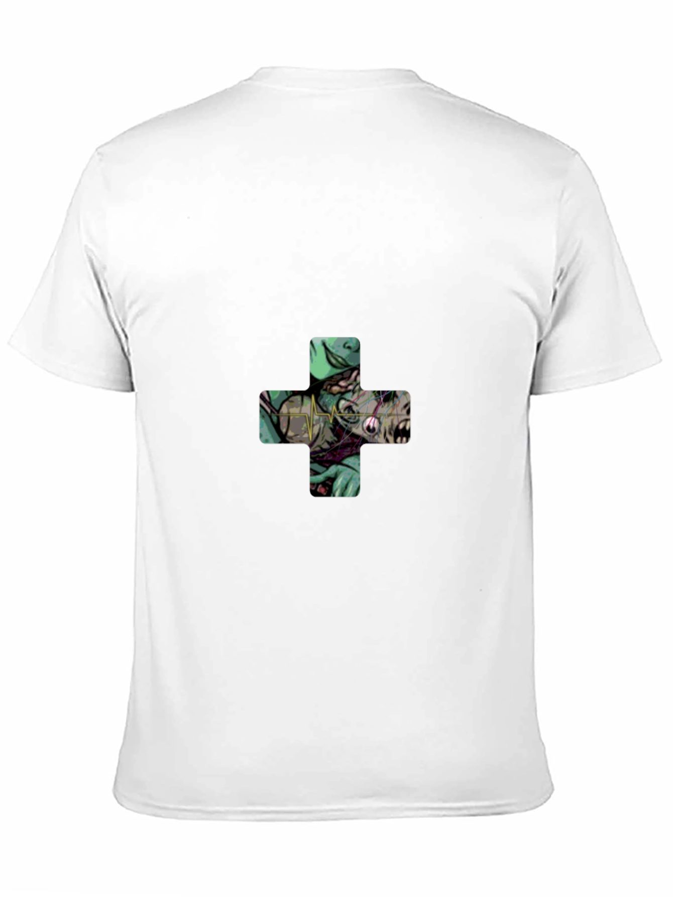 Zombie Nurse Plus Sign Black Graphic Tee