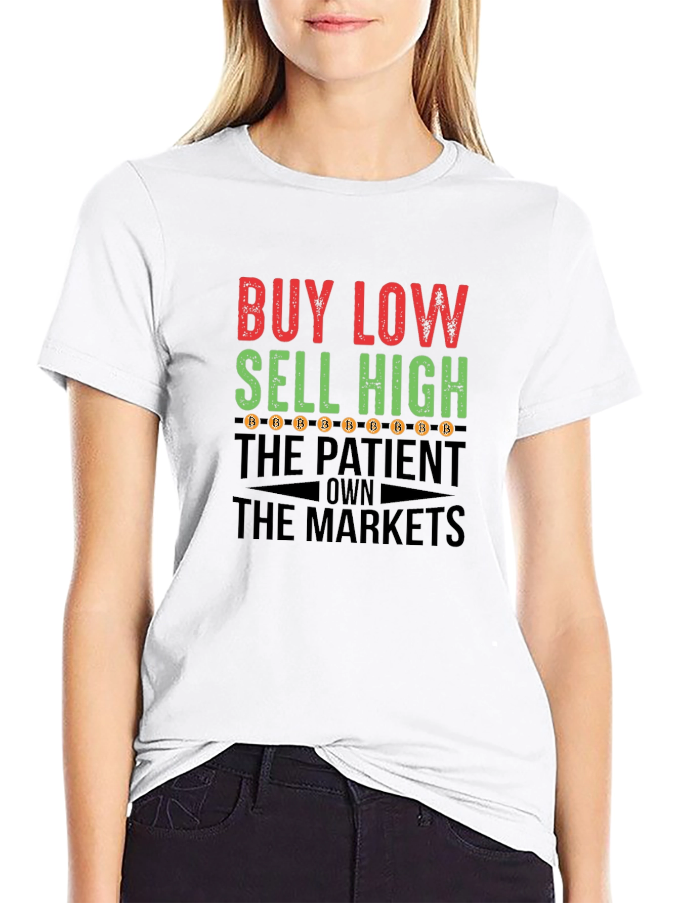 Buy Low Sell High Bitcoin T-Shirt Crypto Traders Tee