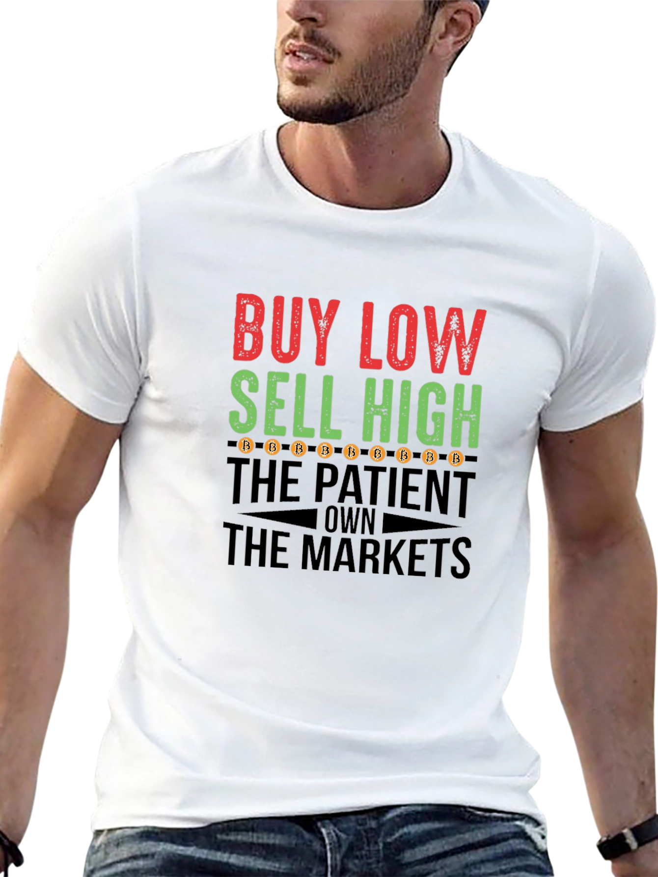 Buy Low Sell High Bitcoin T-Shirt Crypto Traders Tee