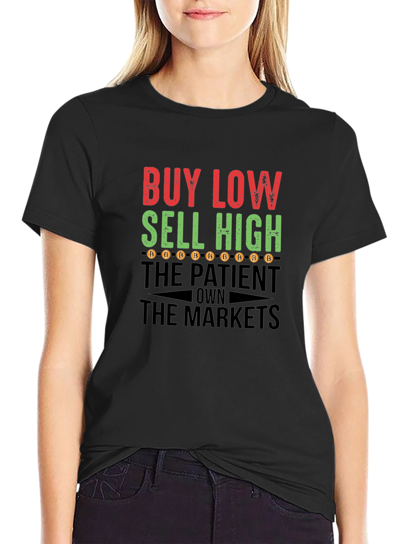 Buy Low Sell High Bitcoin T-Shirt Crypto Traders Tee