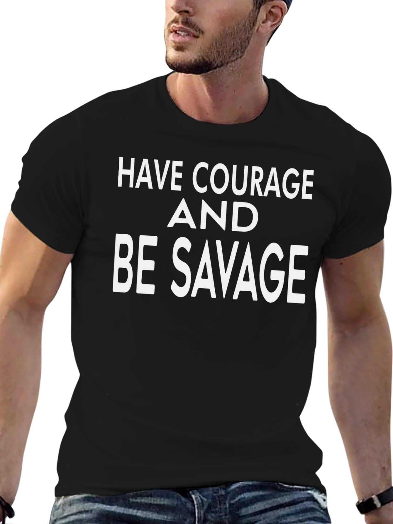 Courage & Savage Black Graphic Tee