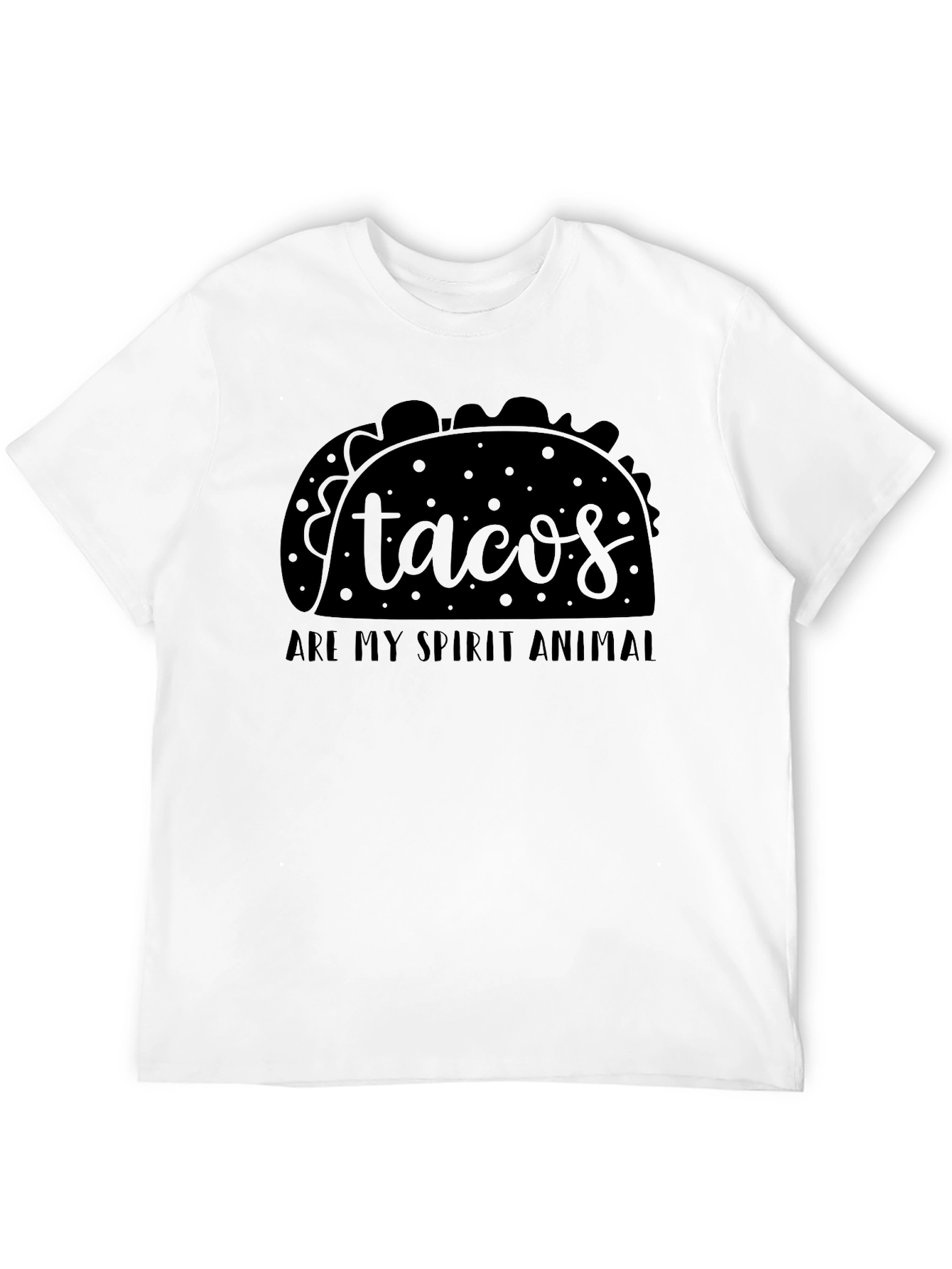 Tacos Are My Spirit Animal Black T-Shirt