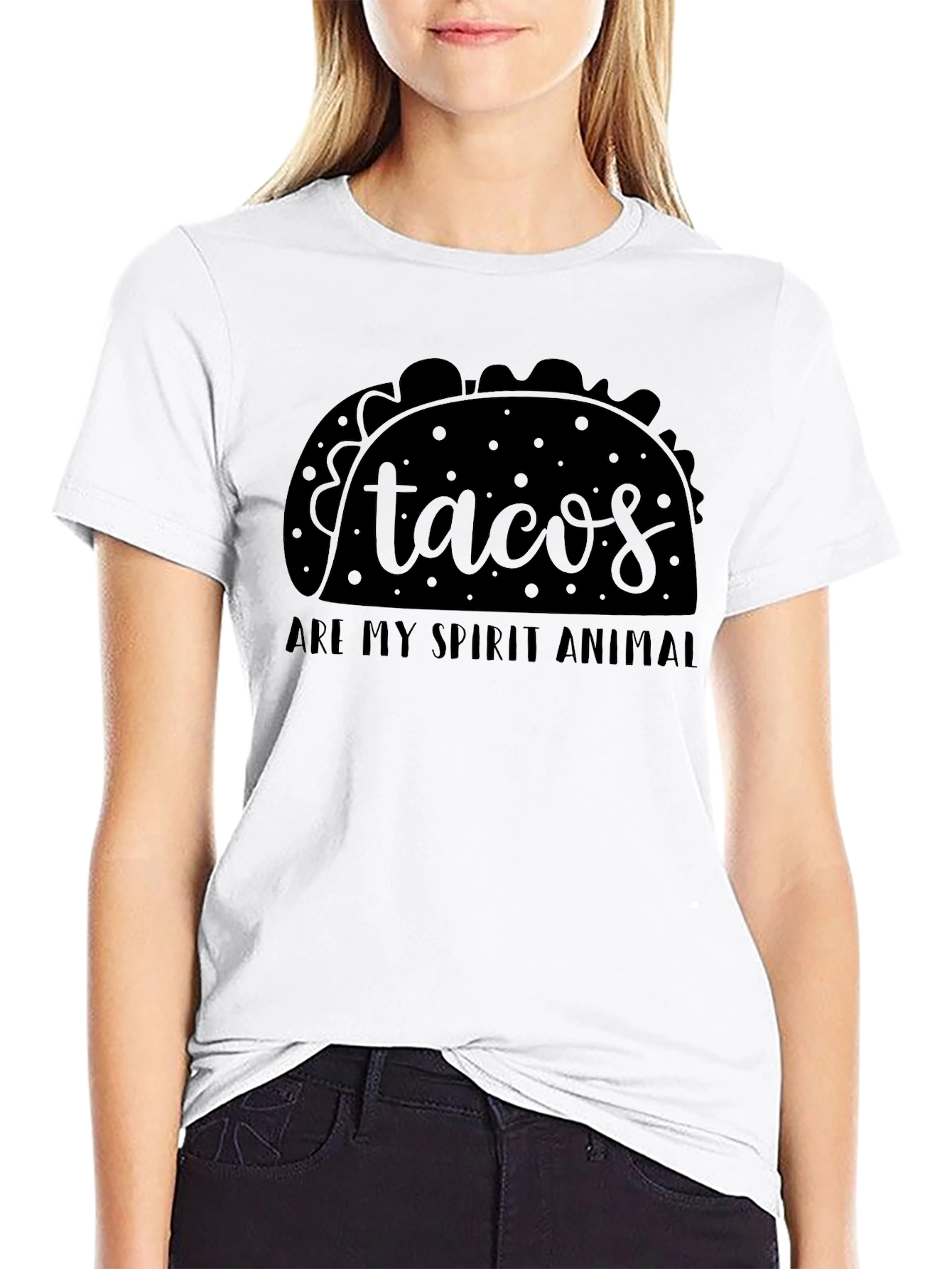 Tacos Are My Spirit Animal Black T-Shirt