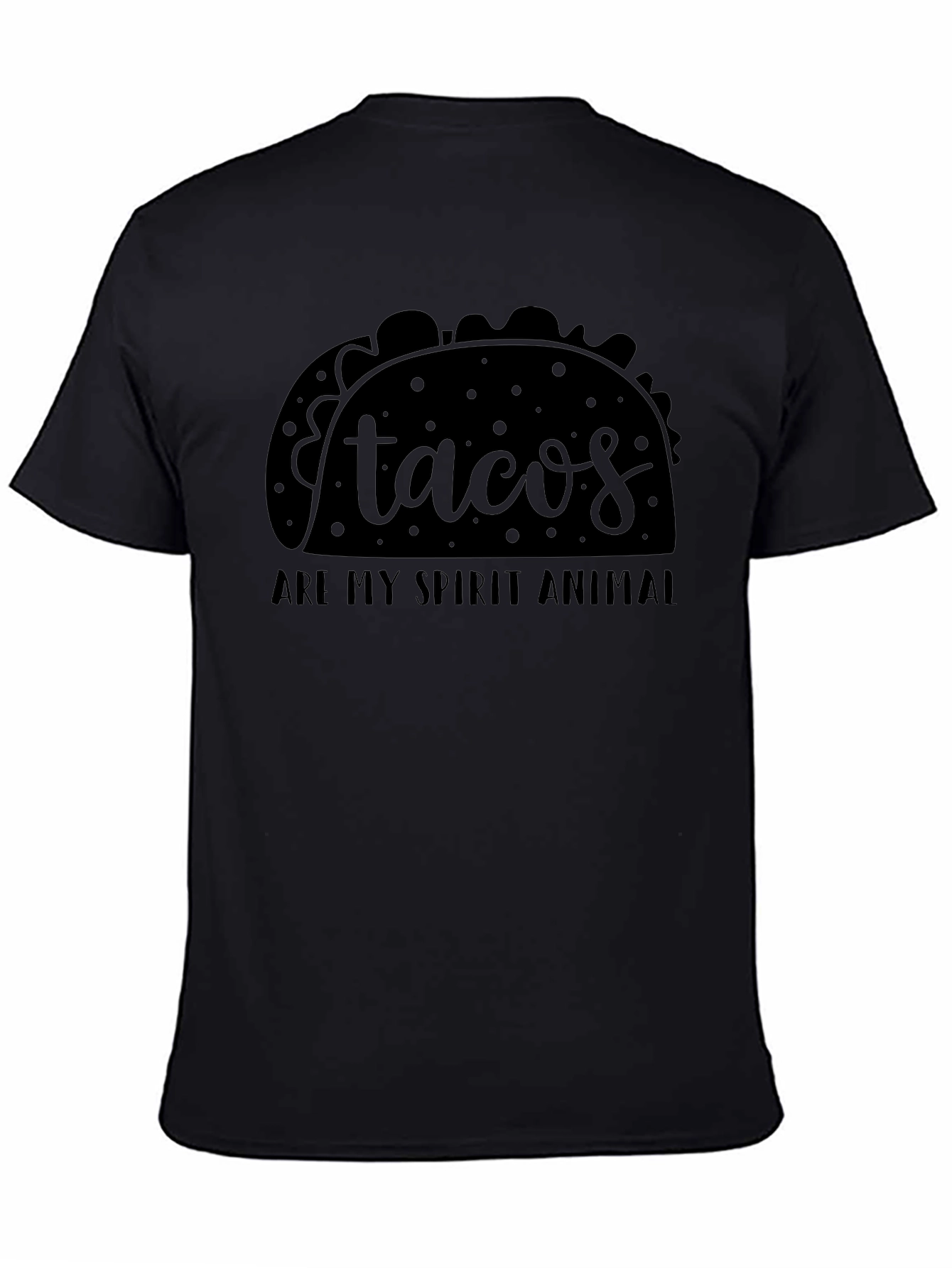 Tacos Are My Spirit Animal Black T-Shirt