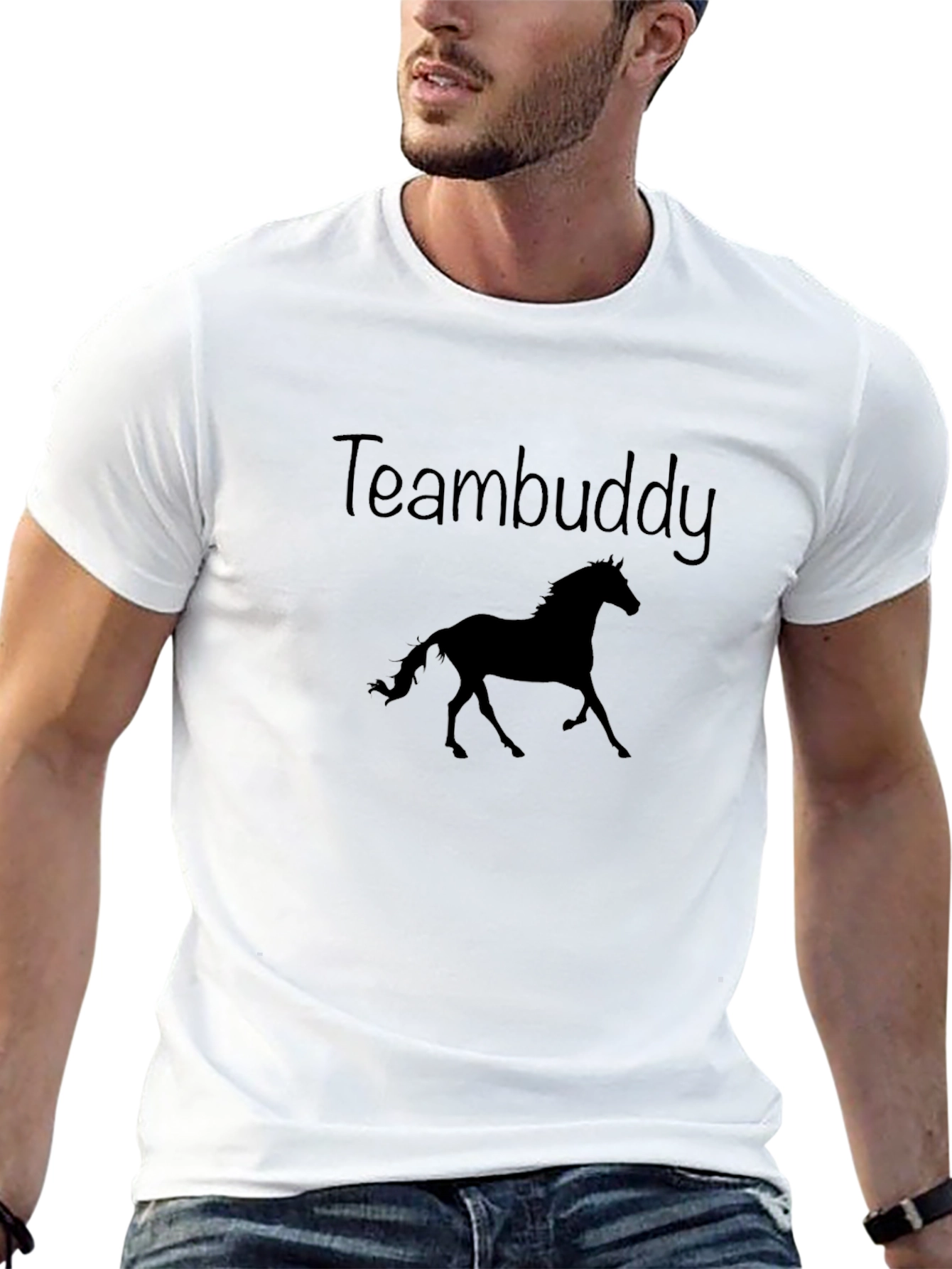 TeamBuddy Horse Graphic Tee - Black